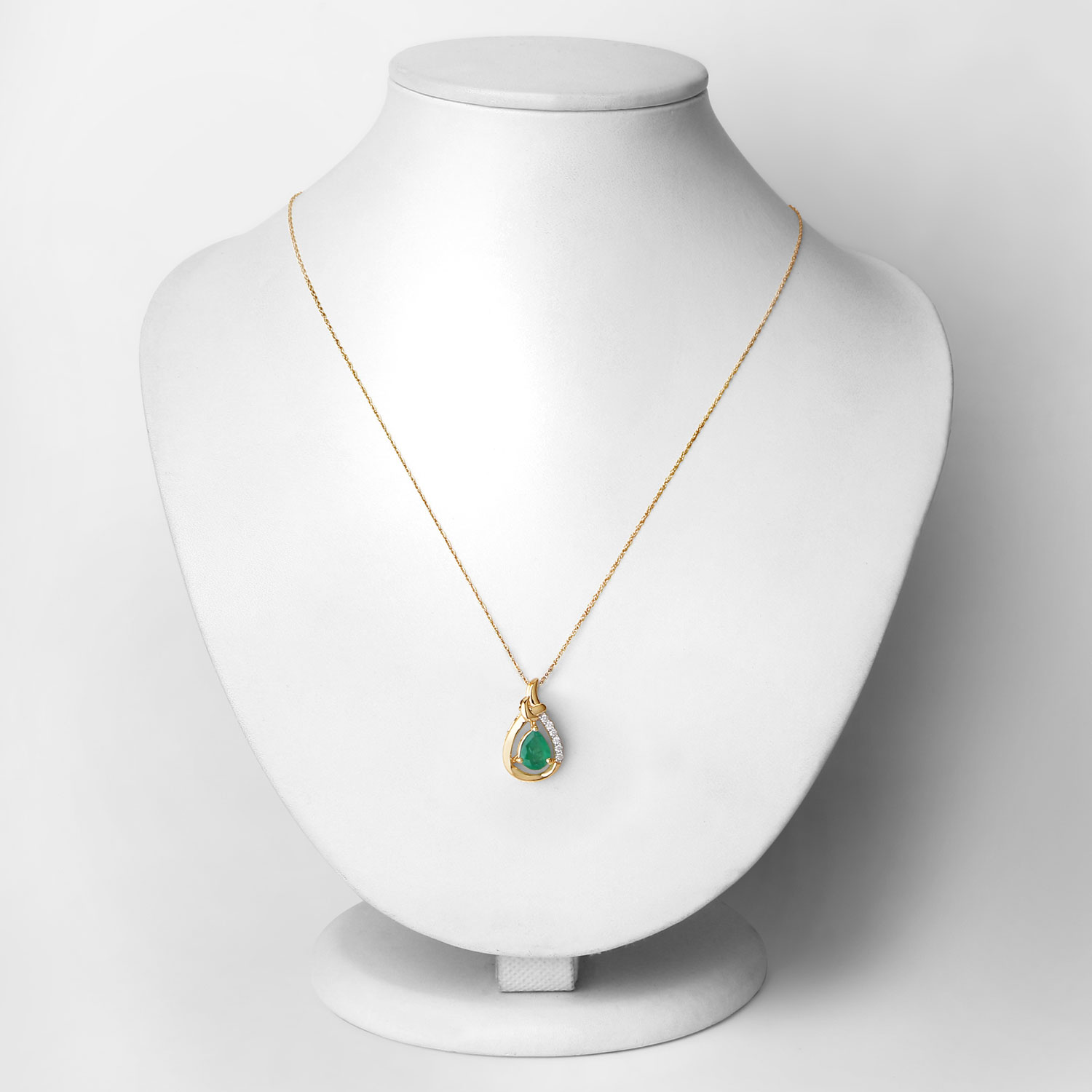 0.23 Carat Genuine Emerald .925 Sterling Silver Pendant 0.23 C.T.W Sterling Silver - view 2