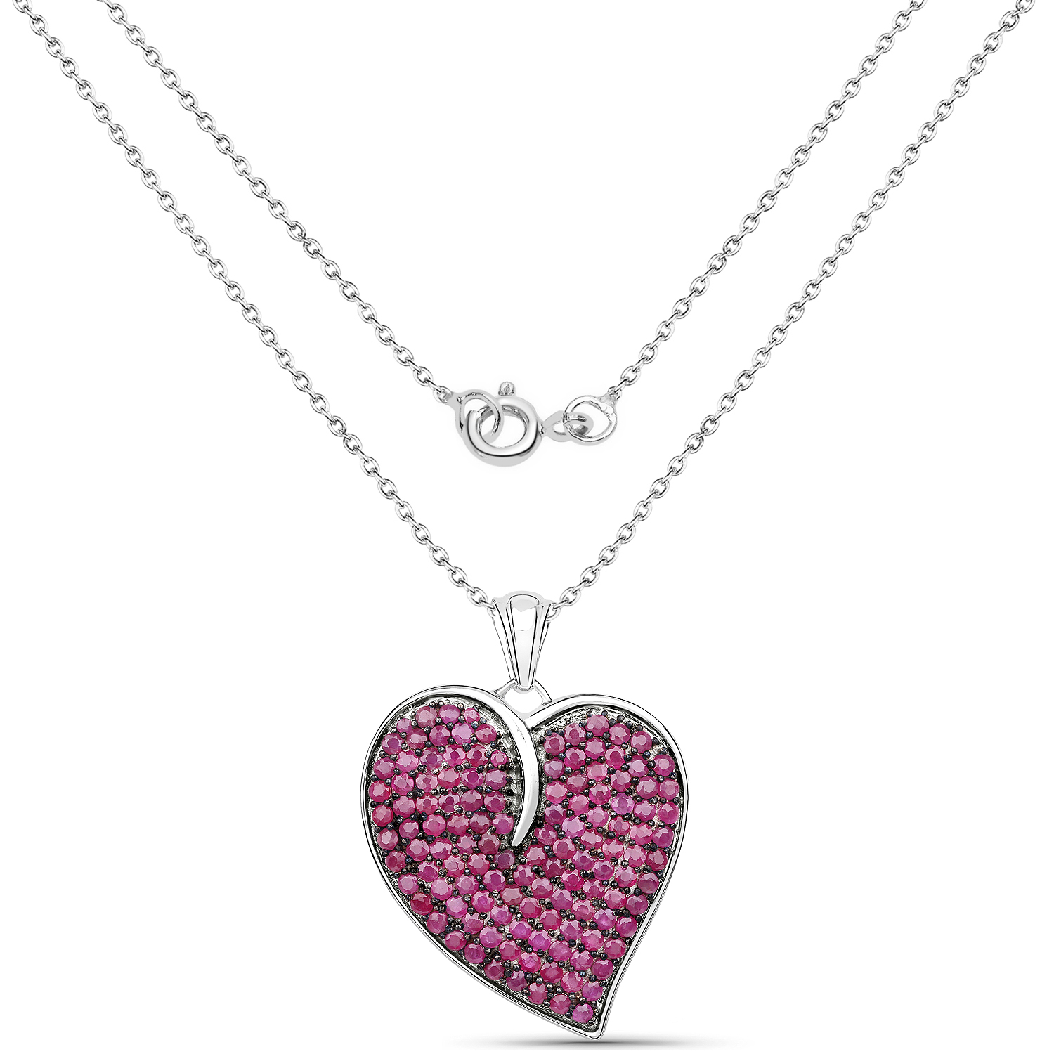 4.98 Carat Genuine Ruby .925 Sterling Silver Pendant 4.98 C.T.W Sterling Silver - view 2