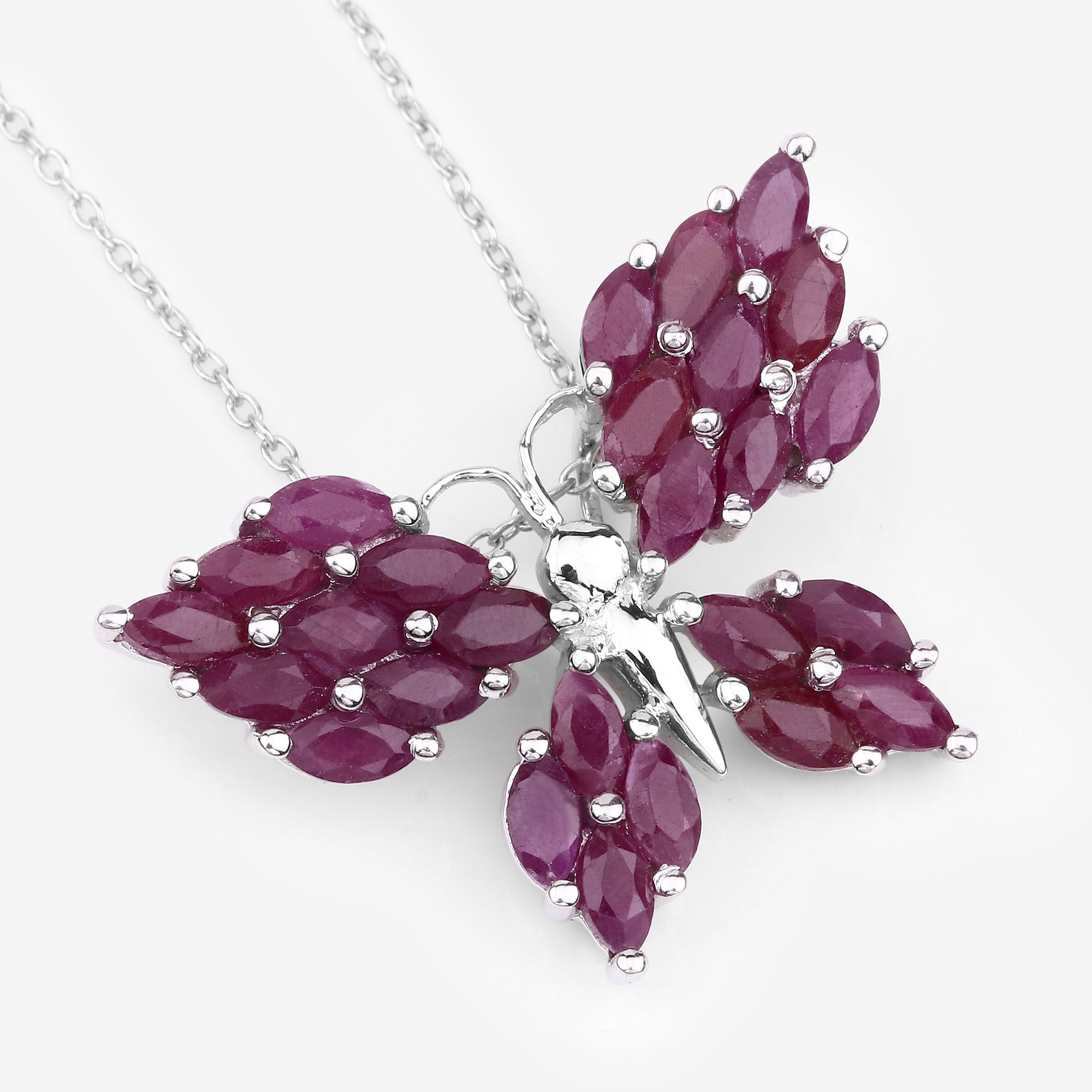 3.12 Carat Genuine Ruby .925 Sterling Silver Pendant 3.12 C.T.W Sterling Silver - view 8