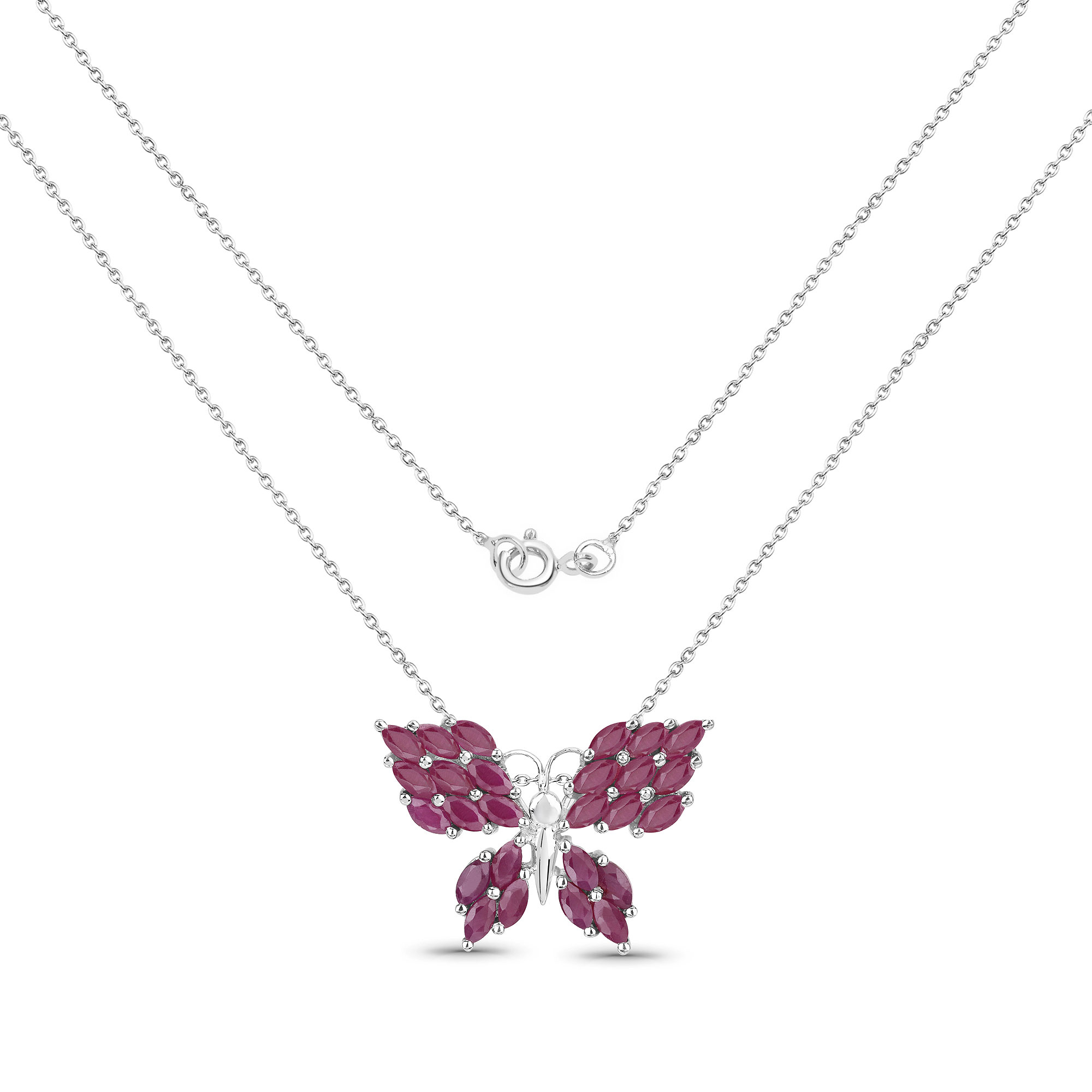 3.12 Carat Genuine Ruby .925 Sterling Silver Pendant 3.12 C.T.W Sterling Silver - view 2