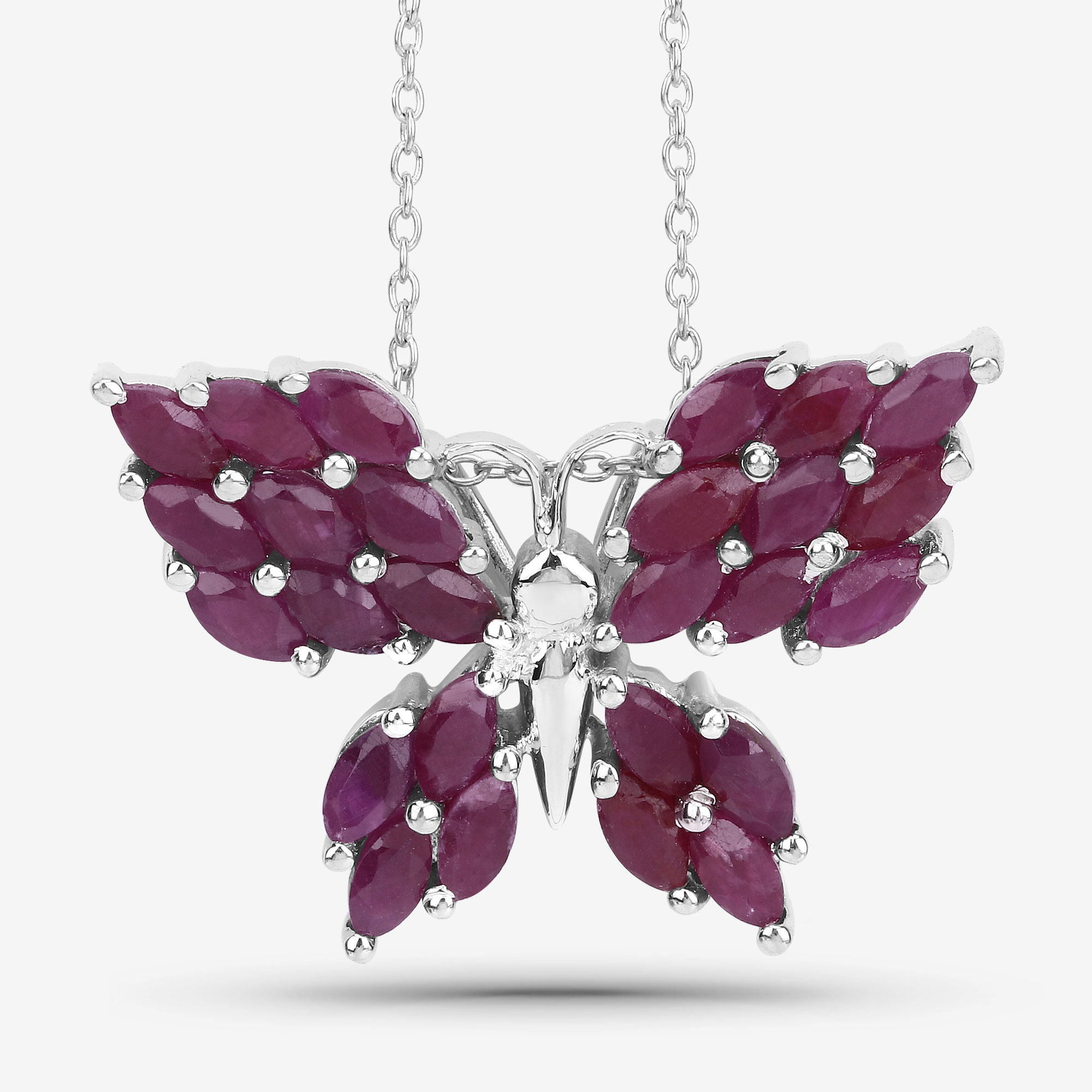 3.12 Carat Genuine Ruby .925 Sterling Silver Pendant 3.12 C.T.W Sterling Silver - view 6