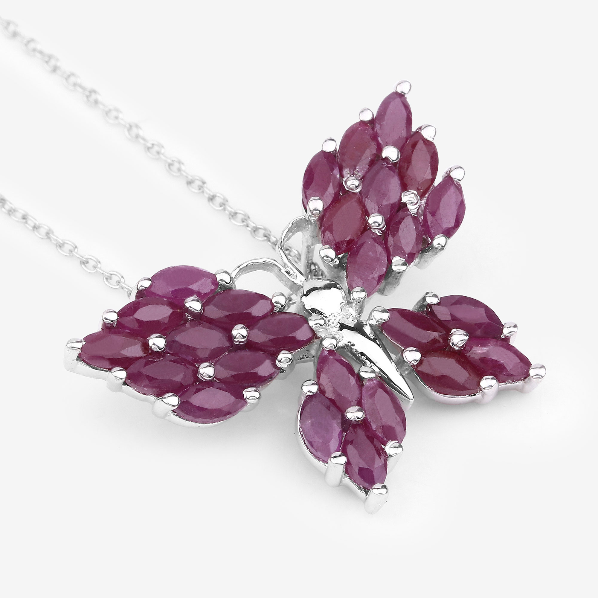 3.12 Carat Genuine Ruby .925 Sterling Silver Pendant 3.12 C.T.W Sterling Silver - view 5
