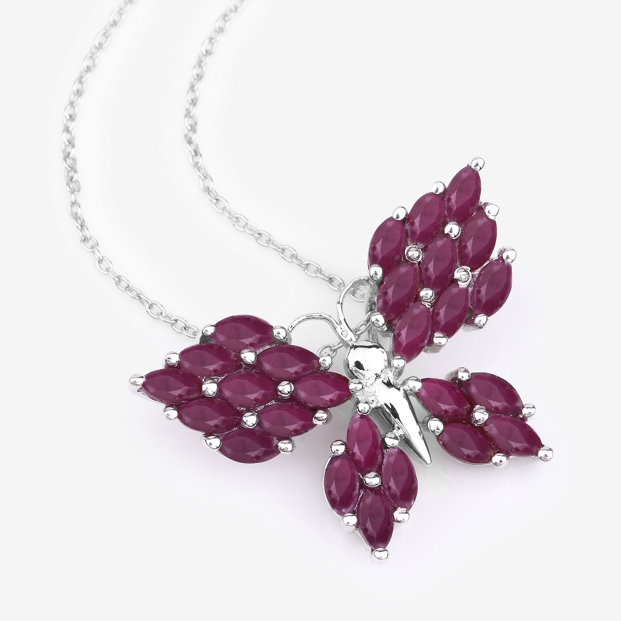 3.12 Carat Genuine Ruby .925 Sterling Silver Pendant 3.12 C.T.W Sterling Silver - view 3