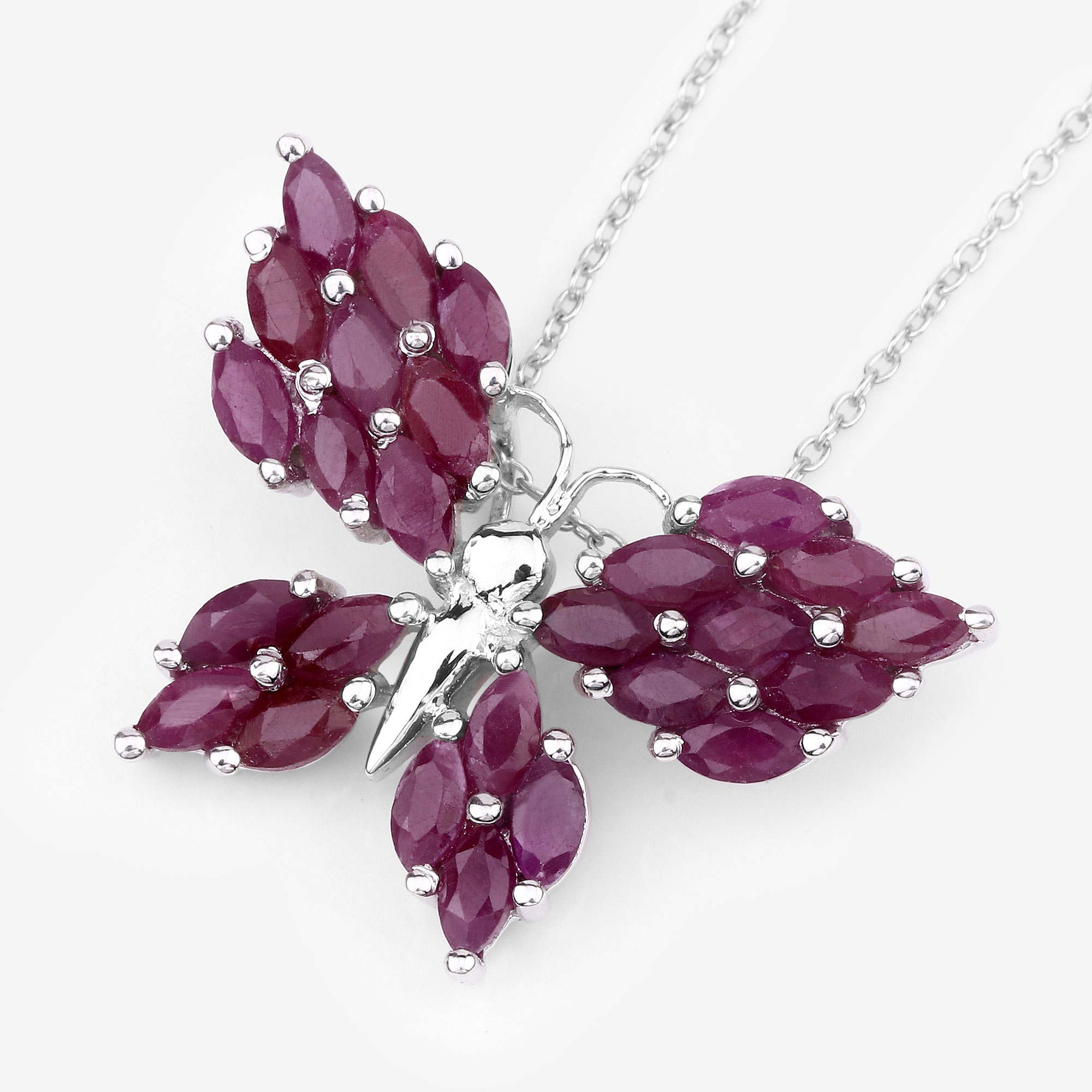 3.12 Carat Genuine Ruby .925 Sterling Silver Pendant 3.12 C.T.W Sterling Silver - view 7