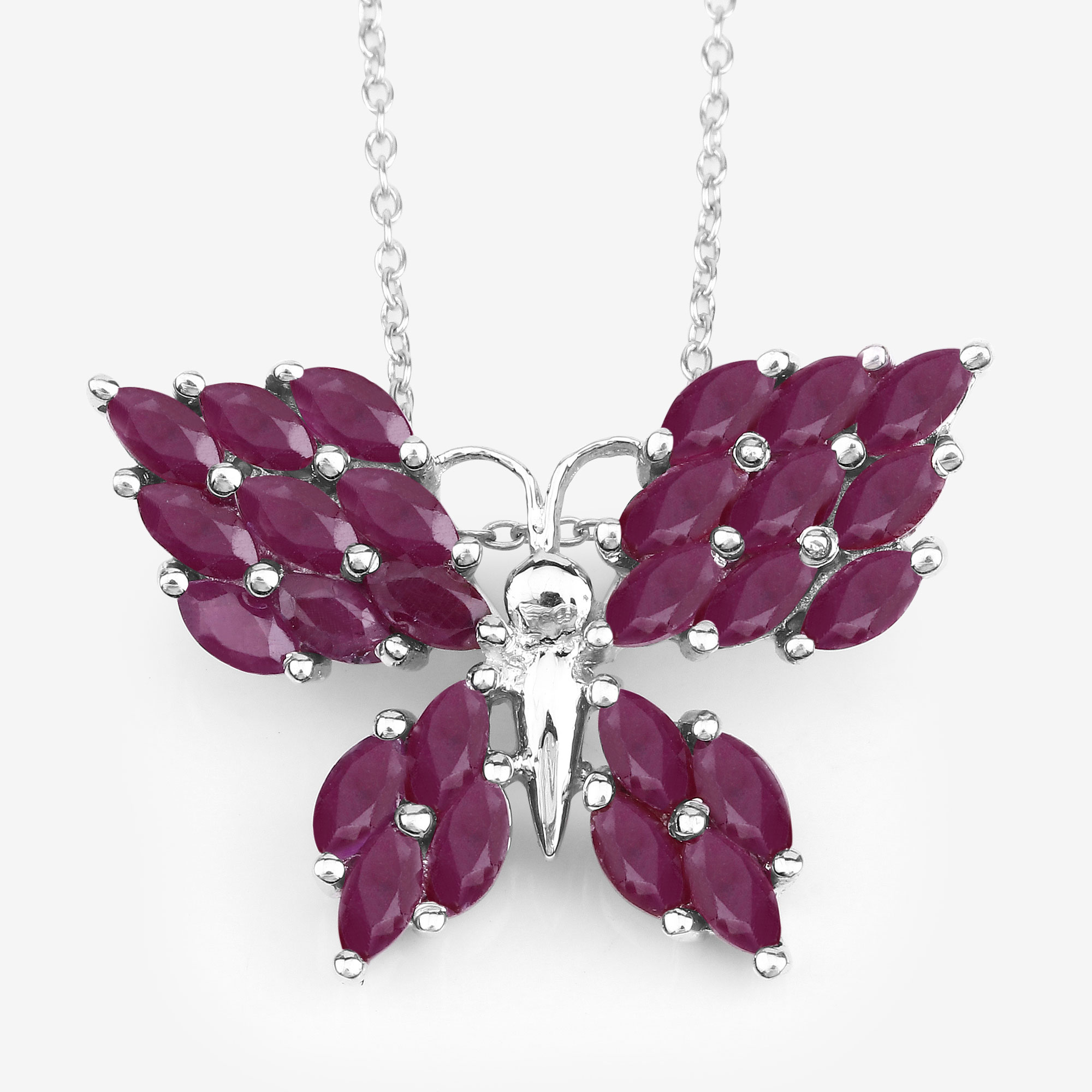 3.12 Carat Genuine Ruby .925 Sterling Silver Pendant 3.12 C.T.W Sterling Silver - view 4