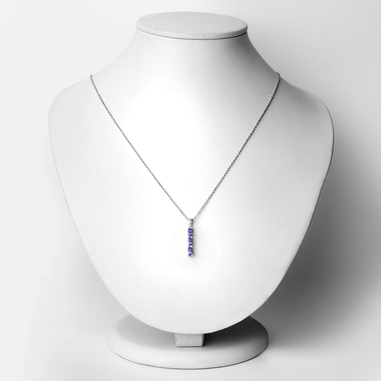 0.75 Carat Genuine Tanzanite .925 Sterling Silver Pendant 0.75 C.T.W Sterling Silver - view 2
