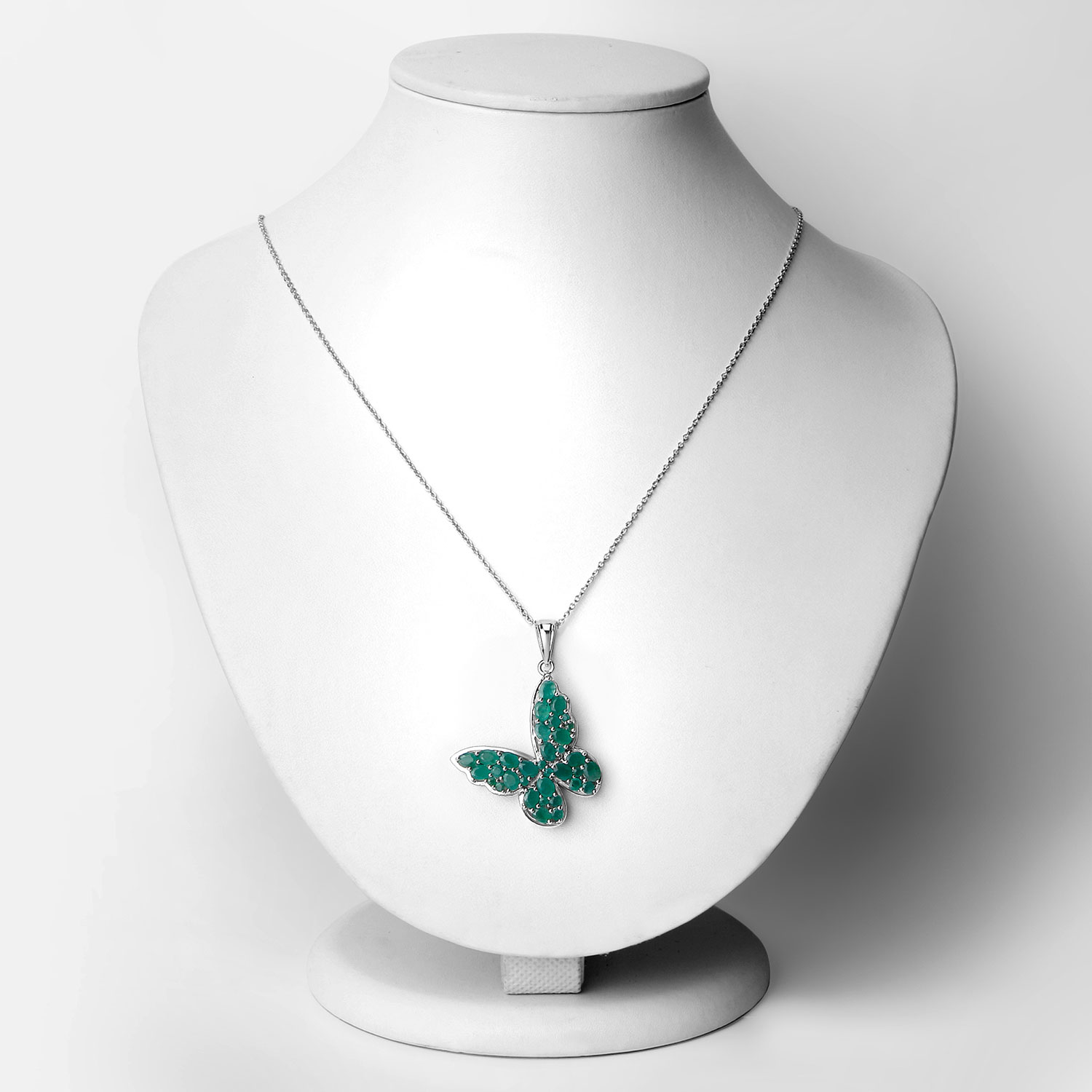 3.13 Carat Genuine Emerald .925 Sterling Silver Pendant 3.13 C.T.W Sterling Silver - view 6