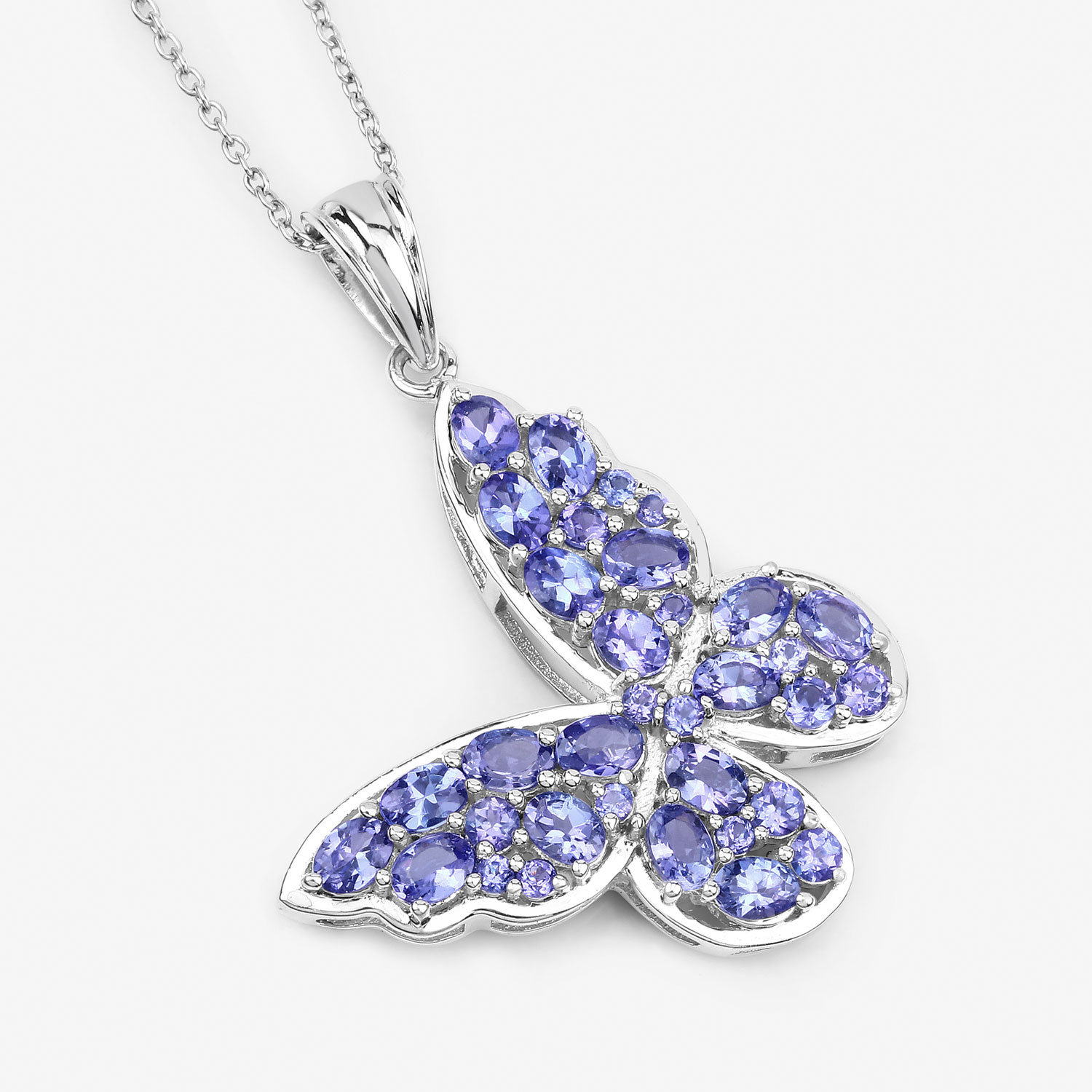 3.78 Carat Genuine Tanzanite .925 Sterling Silver Pendant 3.78 C.T.W Sterling Silver - view 5