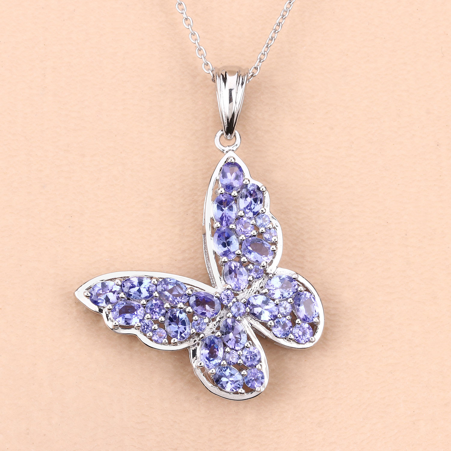 3.78 Carat Genuine Tanzanite .925 Sterling Silver Pendant 3.78 C.T.W Sterling Silver - view 6