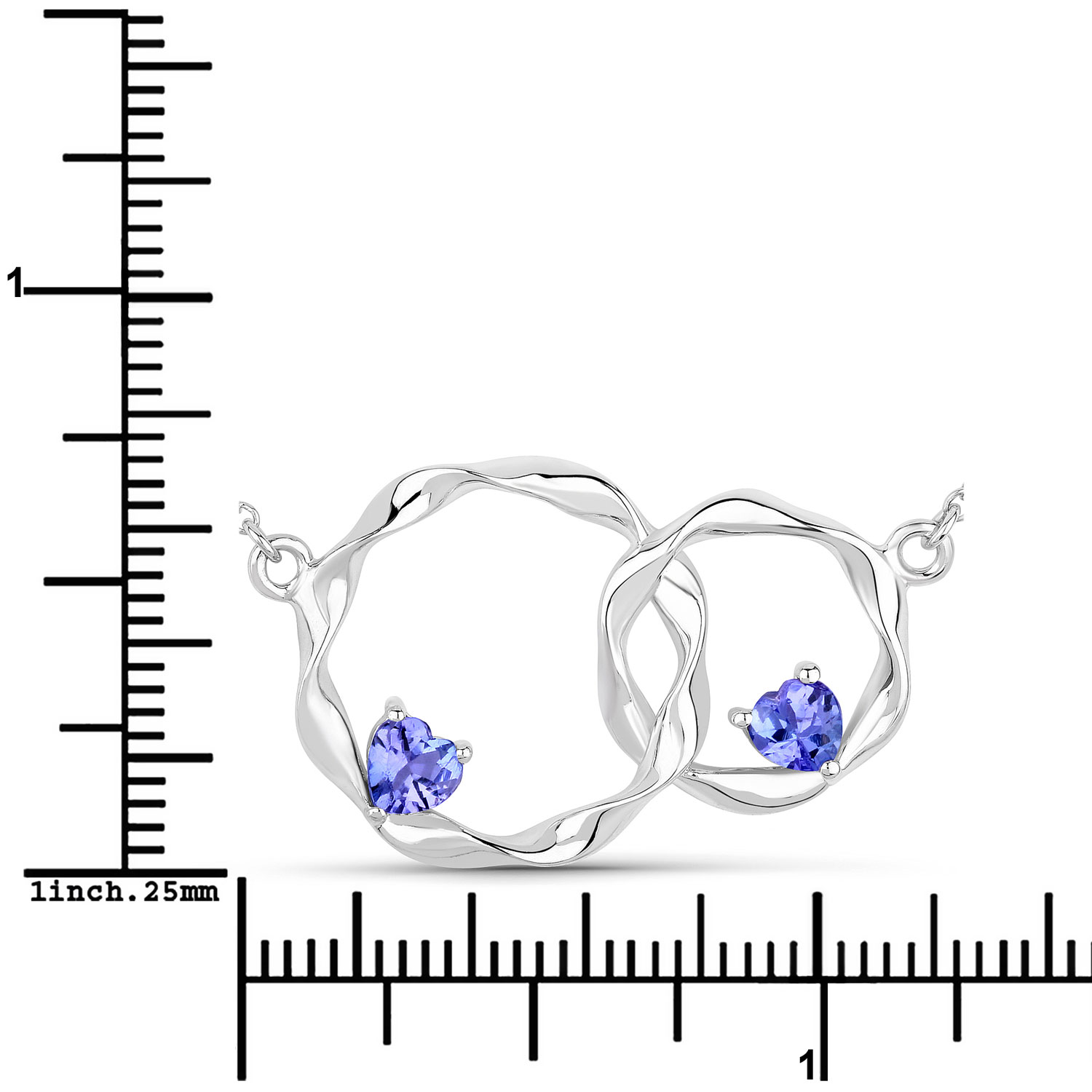0.38 Carat Genuine Tanzanite .925 Sterling Silver Pendant 0.38 C.T.W Sterling Silver - view 2