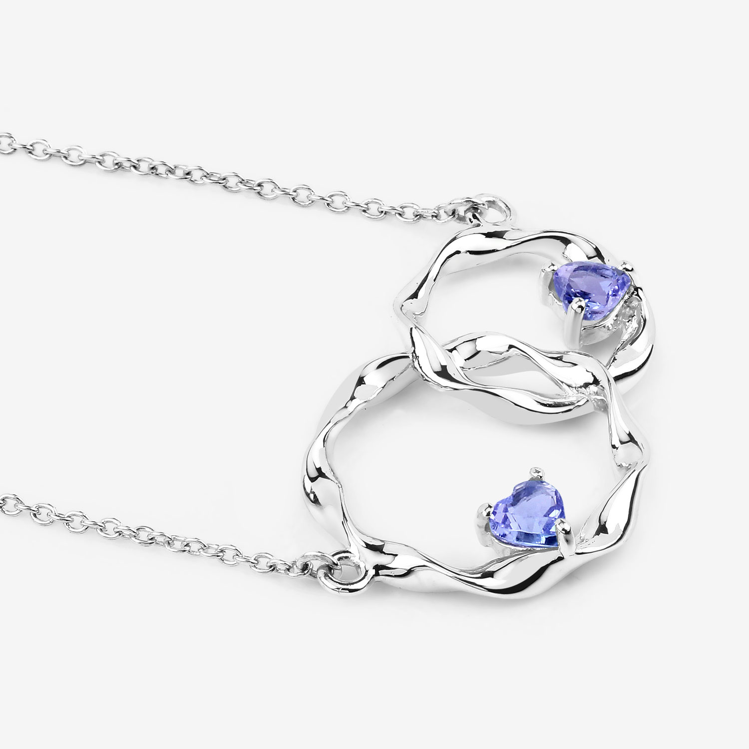 0.38 Carat Genuine Tanzanite .925 Sterling Silver Pendant 0.38 C.T.W Sterling Silver - view 4
