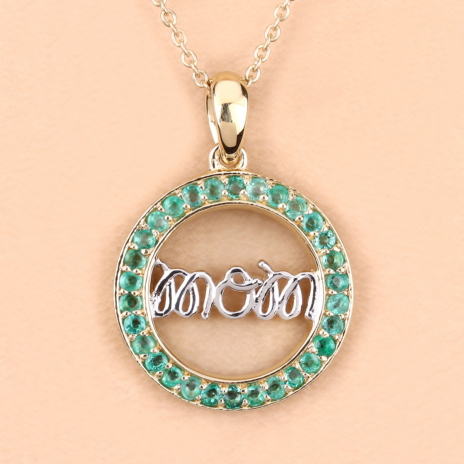 0.54 Carat Genuine Emerald .925 Sterling Silver Pendant 0.54 C.T.W Sterling Silver - view 7
