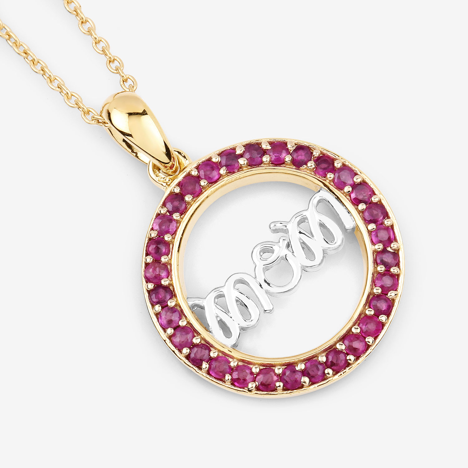 0.64 Carat Genuine Ruby .925 Sterling Silver Pendant 0.64 C.T.W Sterling Silver - view 6