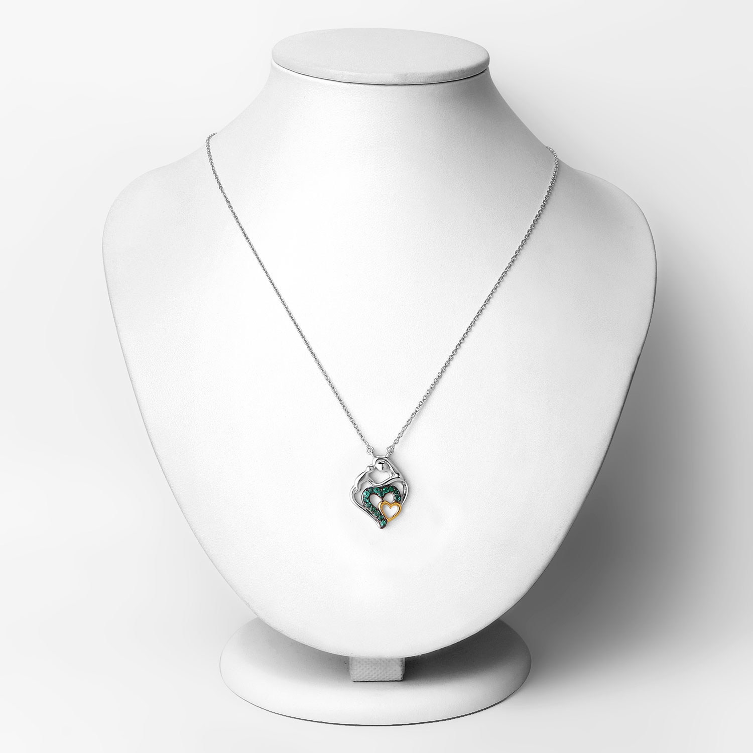 0.24 Carat Genuine Emerald .925 Sterling Silver Pendant 0.24 C.T.W Sterling Silver - view 7