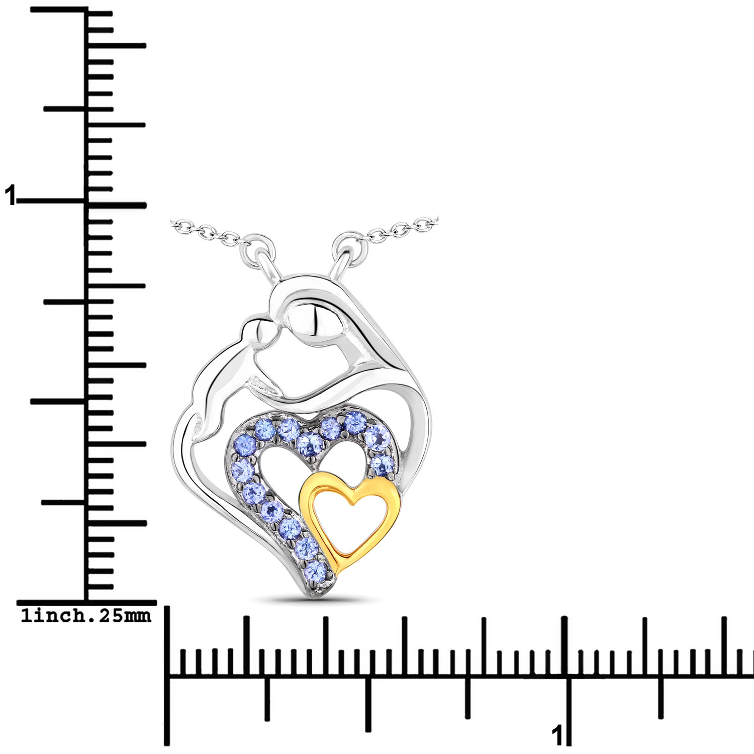0.28 Carat Genuine Tanzanite .925 Sterling Silver Pendant 0.28 C.T.W Sterling Silver - view 3
