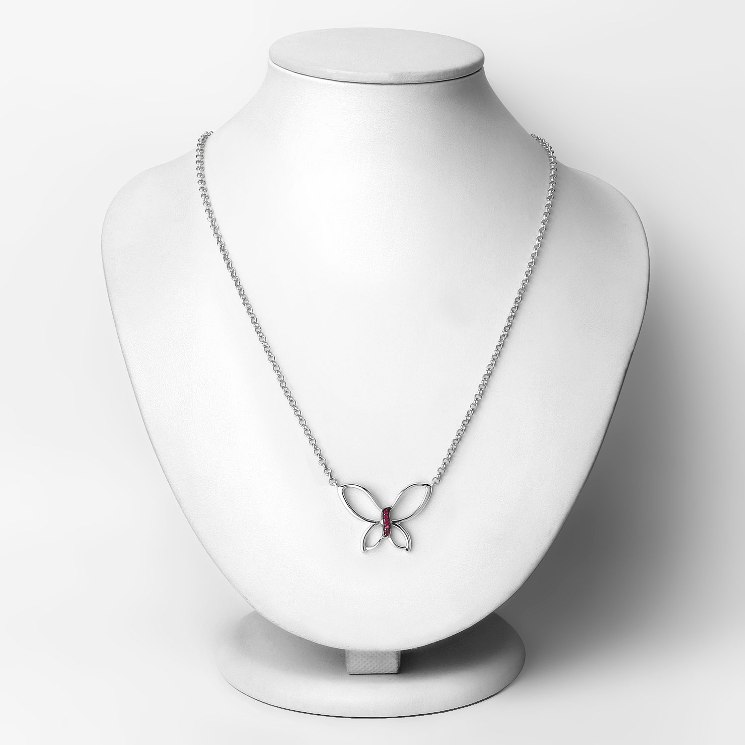 0.10 Carat Genuine Ruby .925 Sterling Silver Pendant 0.10 C.T.W Sterling Silver - view 6