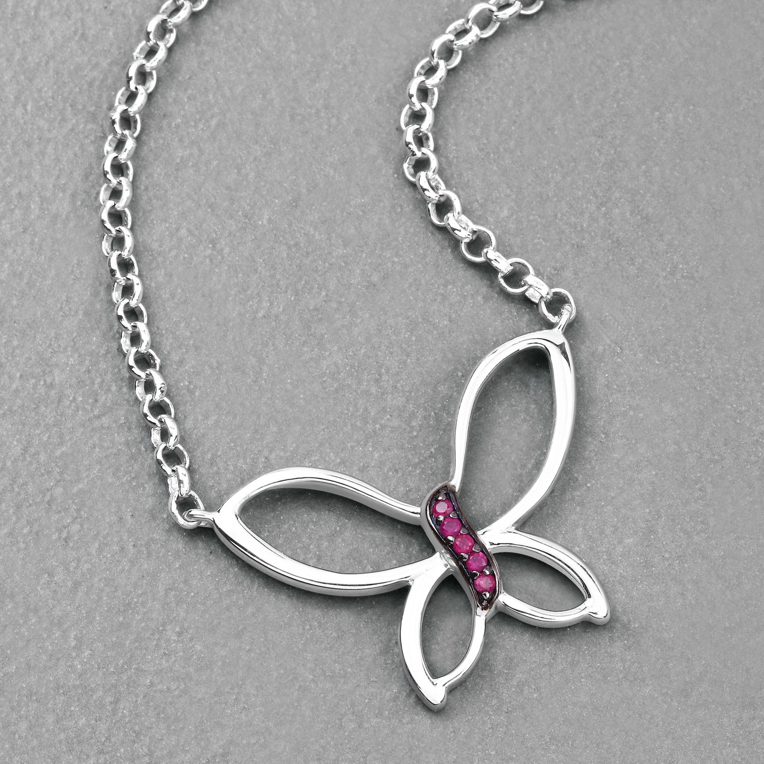 0.10 Carat Genuine Ruby .925 Sterling Silver Pendant 0.10 C.T.W Sterling Silver - view 8