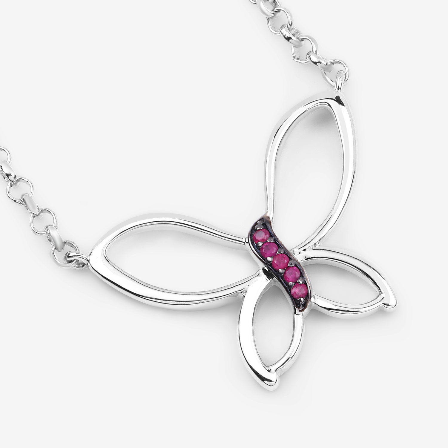 0.10 Carat Genuine Ruby .925 Sterling Silver Pendant 0.10 C.T.W Sterling Silver - view 5