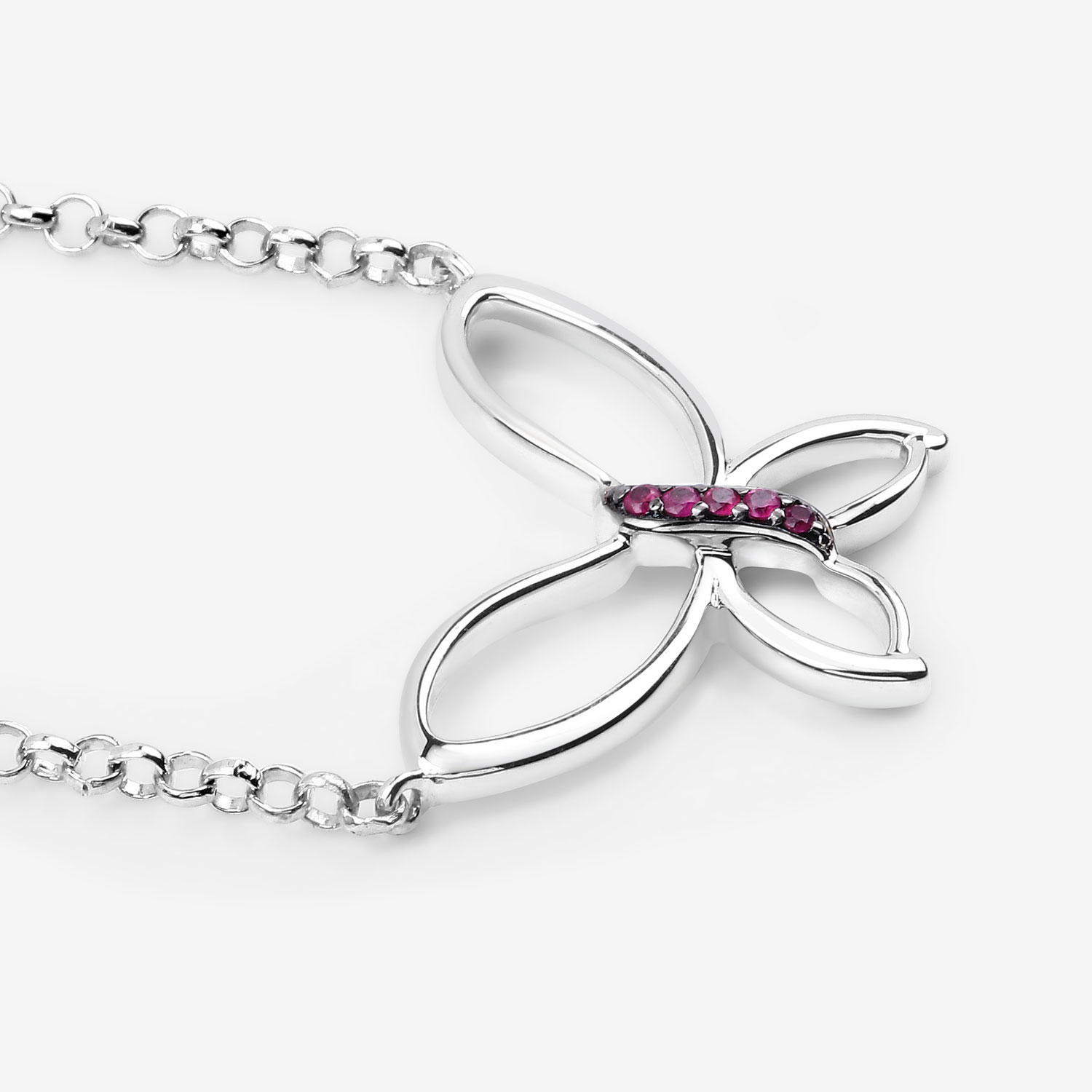 0.10 Carat Genuine Ruby .925 Sterling Silver Pendant 0.10 C.T.W Sterling Silver - view 4