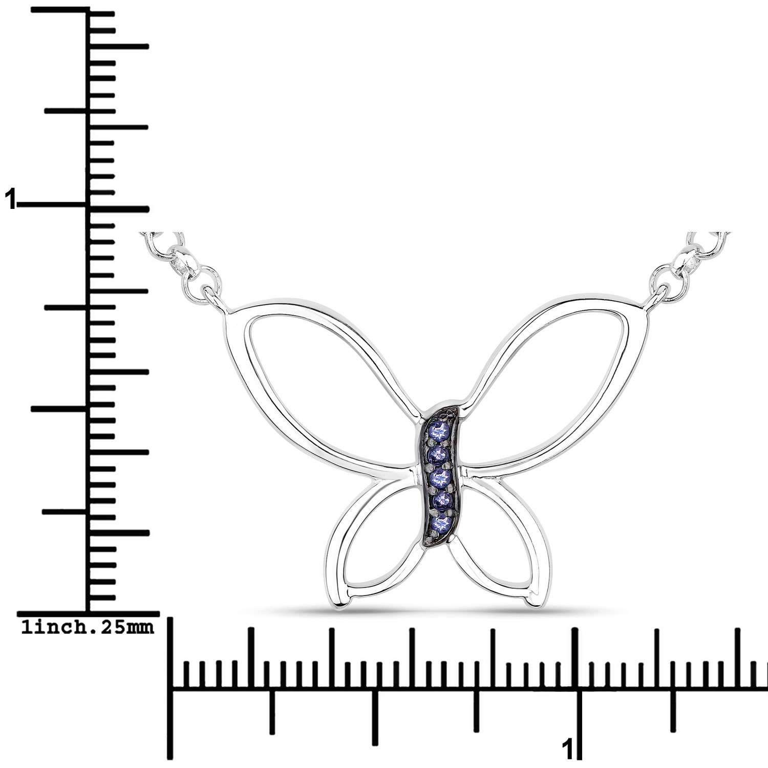0.10 Carat Genuine Tanzanite .925 Sterling Silver Pendant 0.10 C.T.W Sterling Silver - view 2