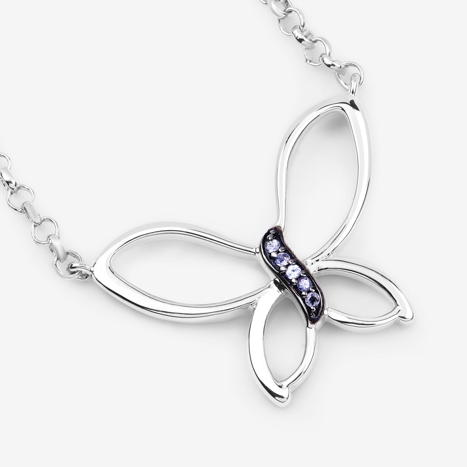 0.10 Carat Genuine Tanzanite .925 Sterling Silver Pendant 0.10 C.T.W Sterling Silver - view 3