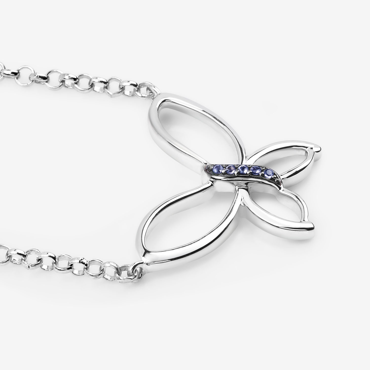 0.10 Carat Genuine Tanzanite .925 Sterling Silver Pendant 0.10 C.T.W Sterling Silver - view 5