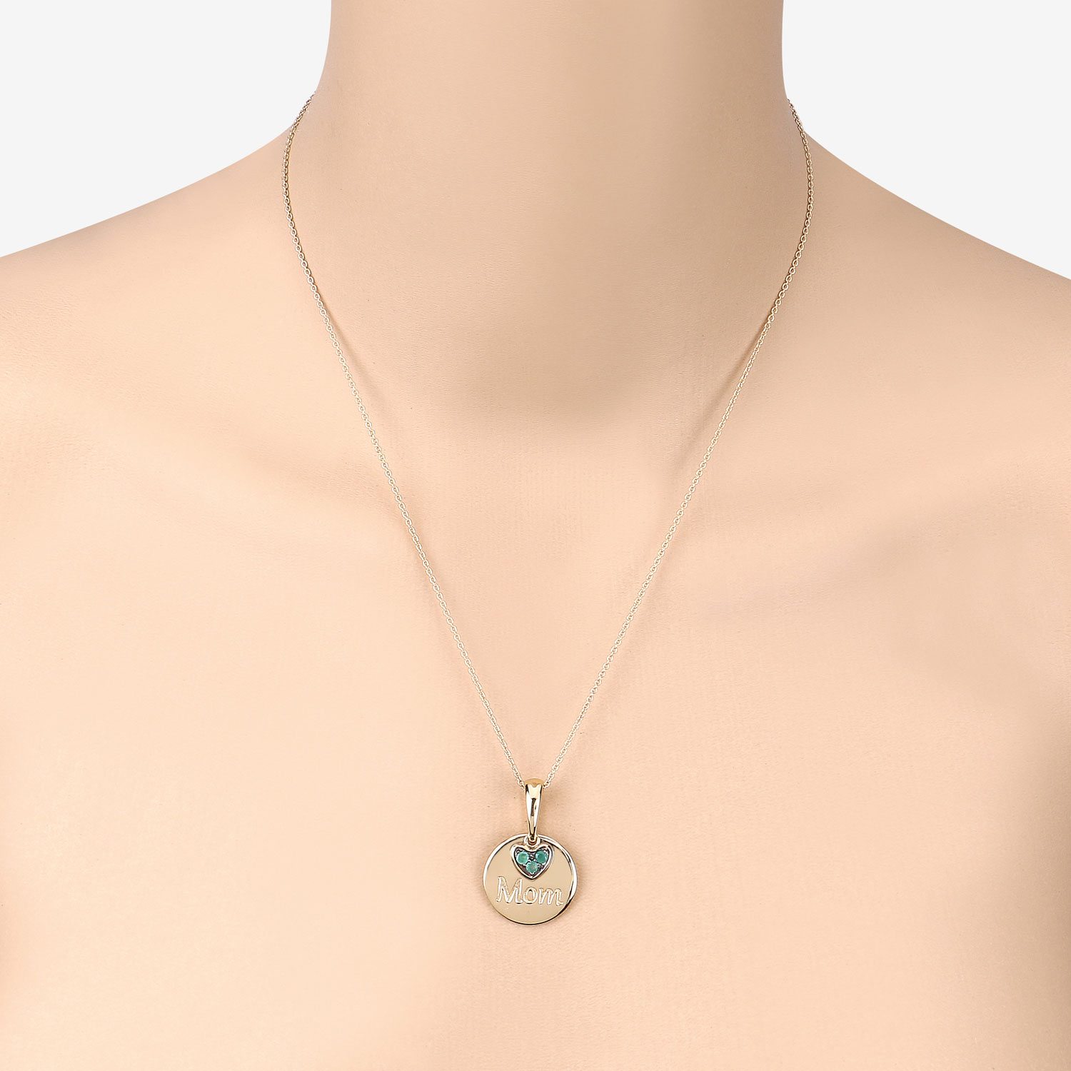 0.17 Carat Genuine Emerald .925 Sterling Silver Pendant 0.17 C.T.W Sterling Silver - view 2