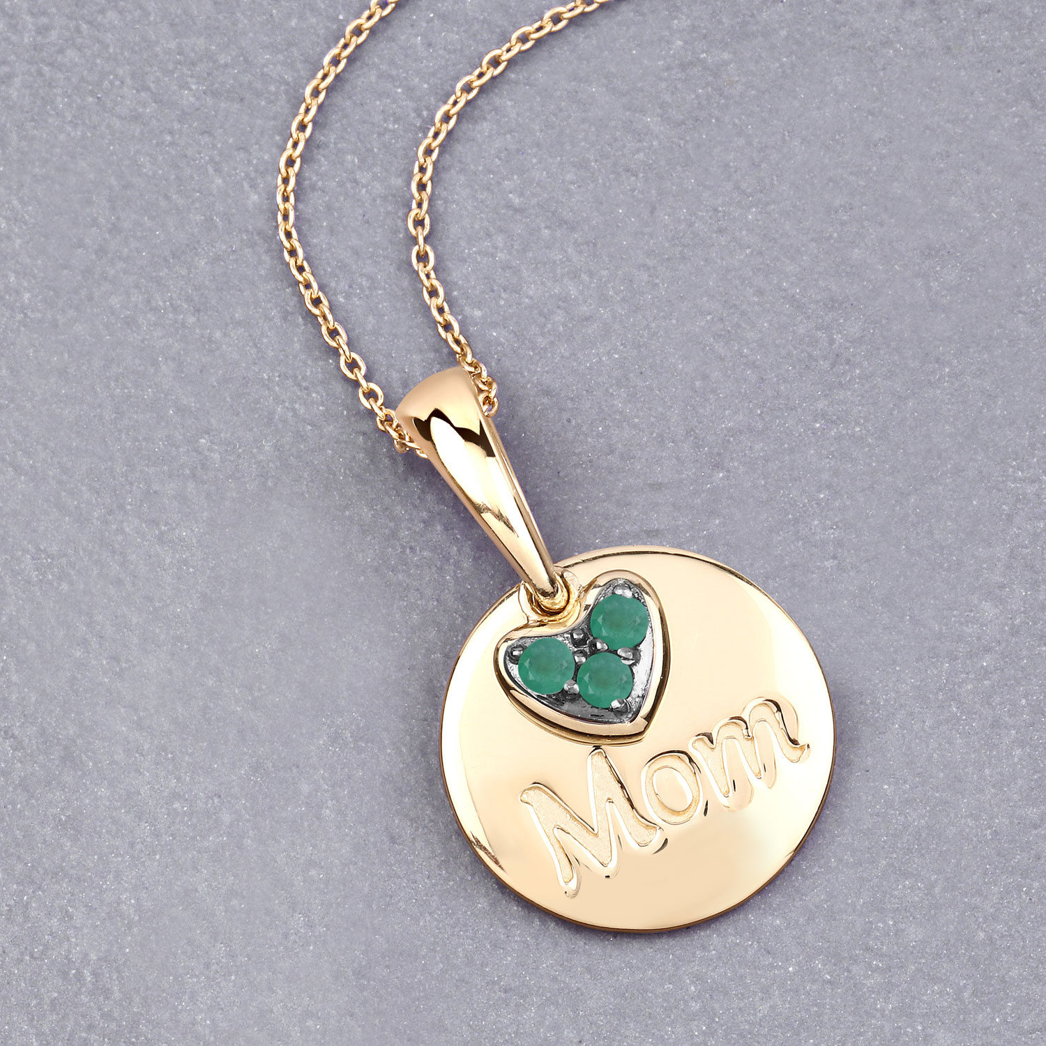 0.17 Carat Genuine Emerald .925 Sterling Silver Pendant 0.17 C.T.W Sterling Silver - view 5