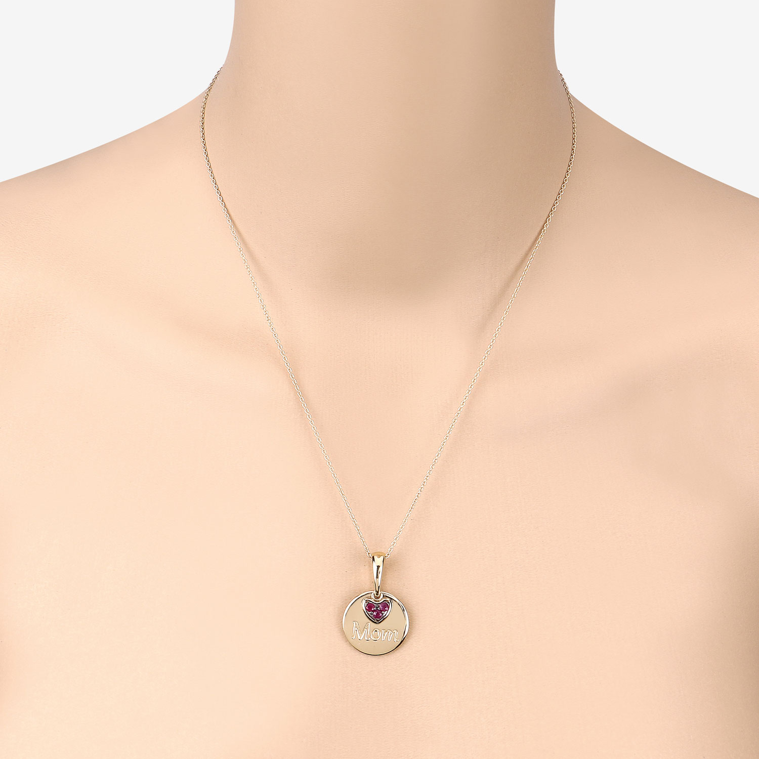 0.20 Carat Genuine Ruby .925 Sterling Silver Pendant 0.20 C.T.W Sterling Silver - view 2