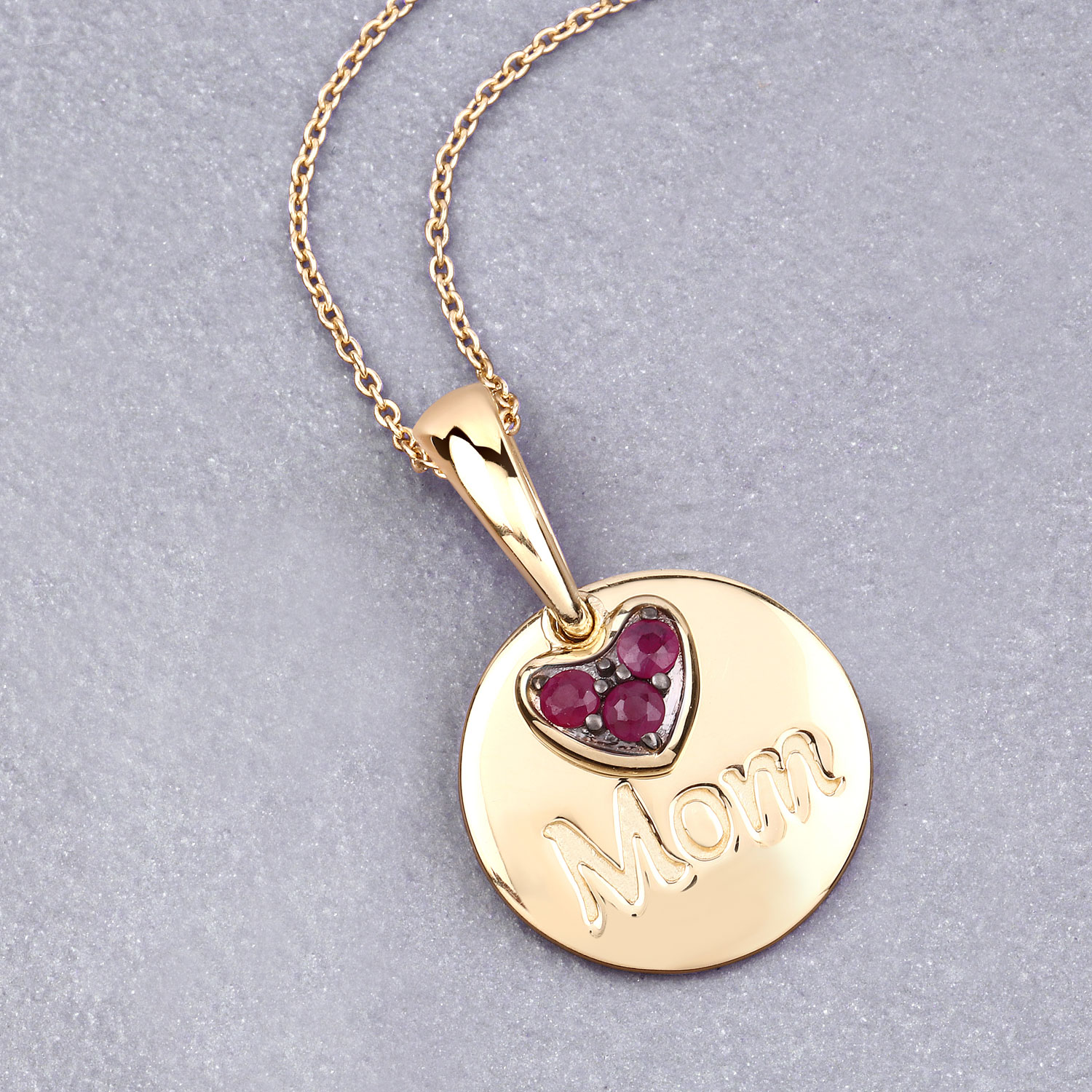 0.20 Carat Genuine Ruby .925 Sterling Silver Pendant 0.20 C.T.W Sterling Silver - view 5