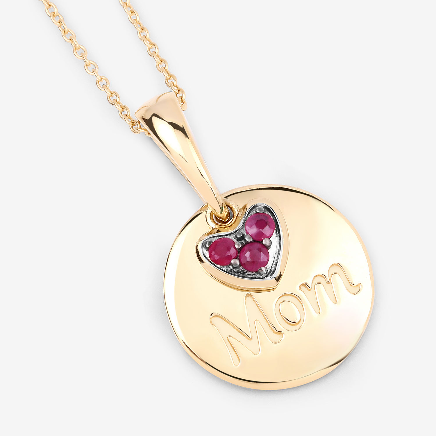0.20 Carat Genuine Ruby .925 Sterling Silver Pendant 0.20 C.T.W Sterling Silver - view 6