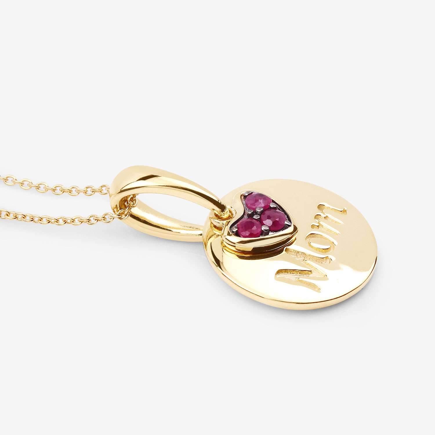 0.20 Carat Genuine Ruby .925 Sterling Silver Pendant 0.20 C.T.W Sterling Silver - view 7