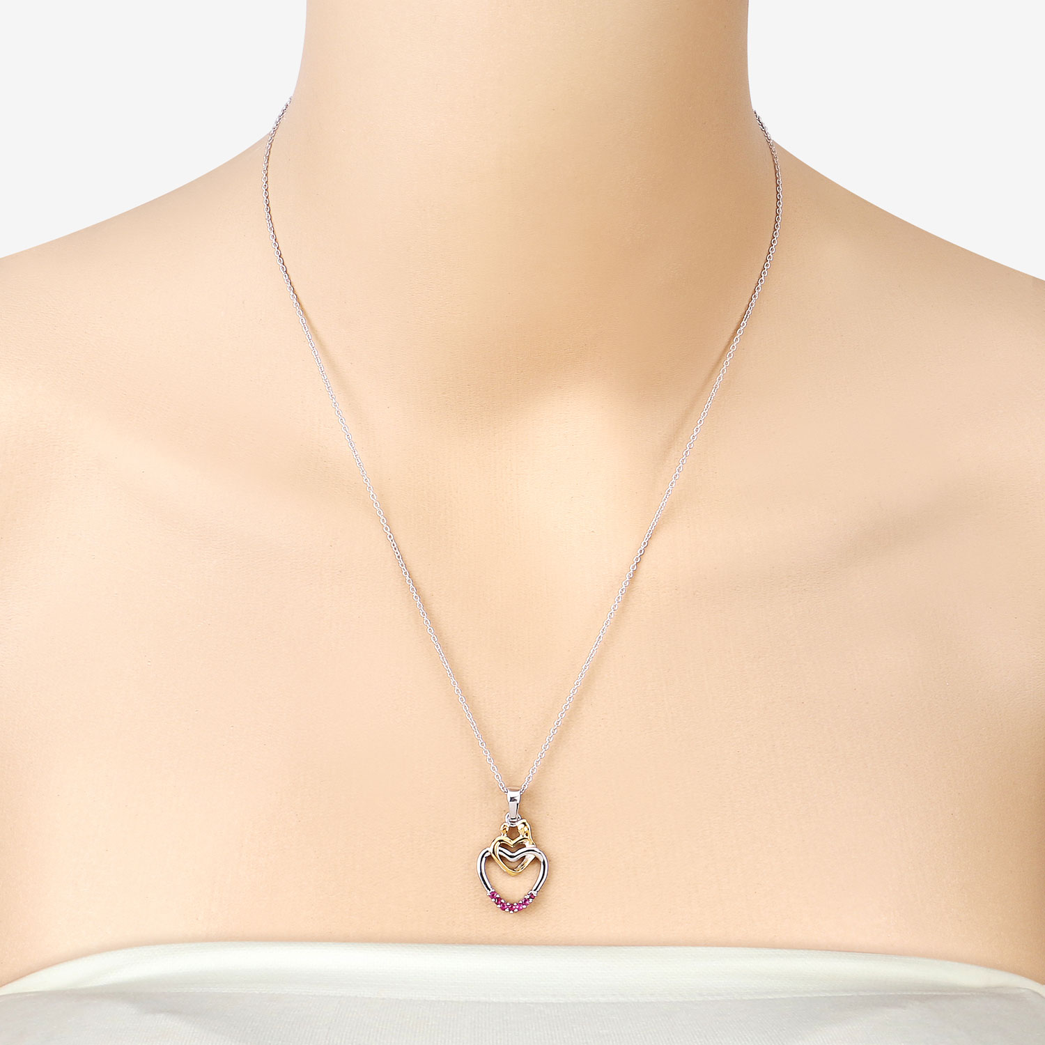 0.14 Carat Genuine Ruby .925 Sterling Silver Pendant 0.14 C.T.W Sterling Silver - view 4