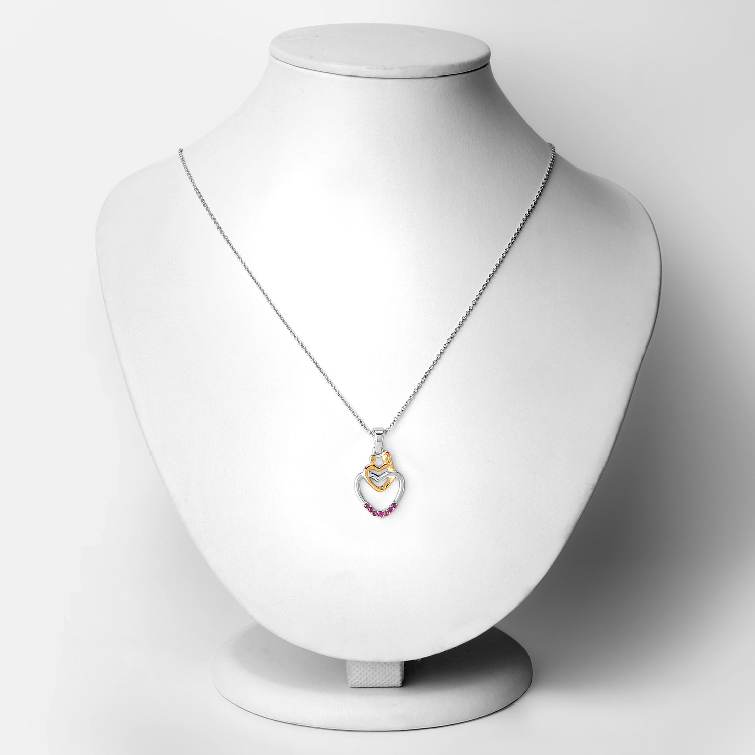 0.14 Carat Genuine Ruby .925 Sterling Silver Pendant 0.14 C.T.W Sterling Silver - view 7