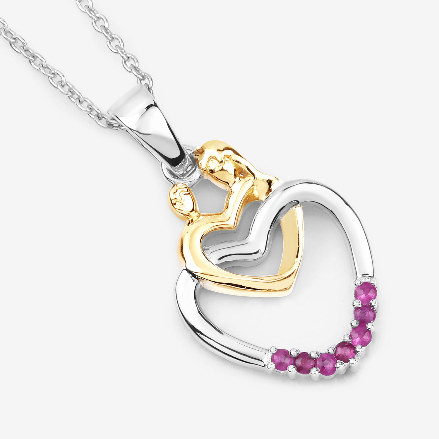 0.14 Carat Genuine Ruby .925 Sterling Silver Pendant 0.14 C.T.W Sterling Silver - view 5