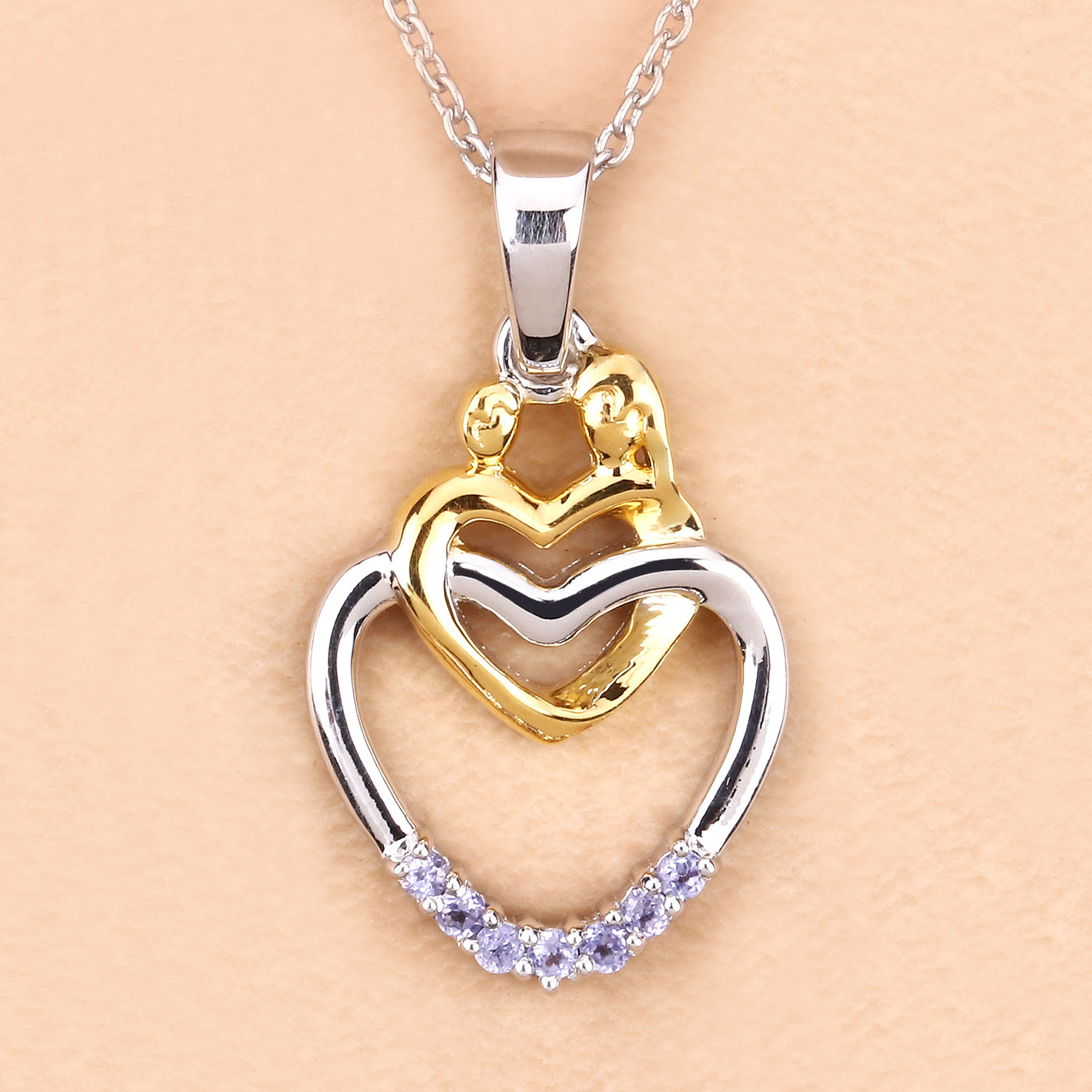 0.14 Carat Genuine Tanzanite .925 Sterling Silver Pendant 0.14 C.T.W Sterling Silver - view 6