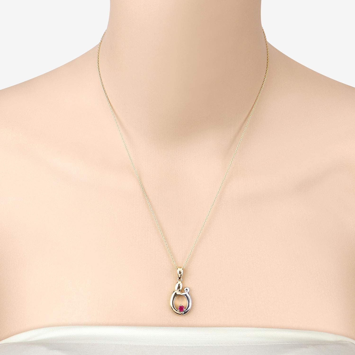 0.20 Carat Genuine Ruby .925 Sterling Silver Pendant 0.20 C.T.W Sterling Silver - view 4