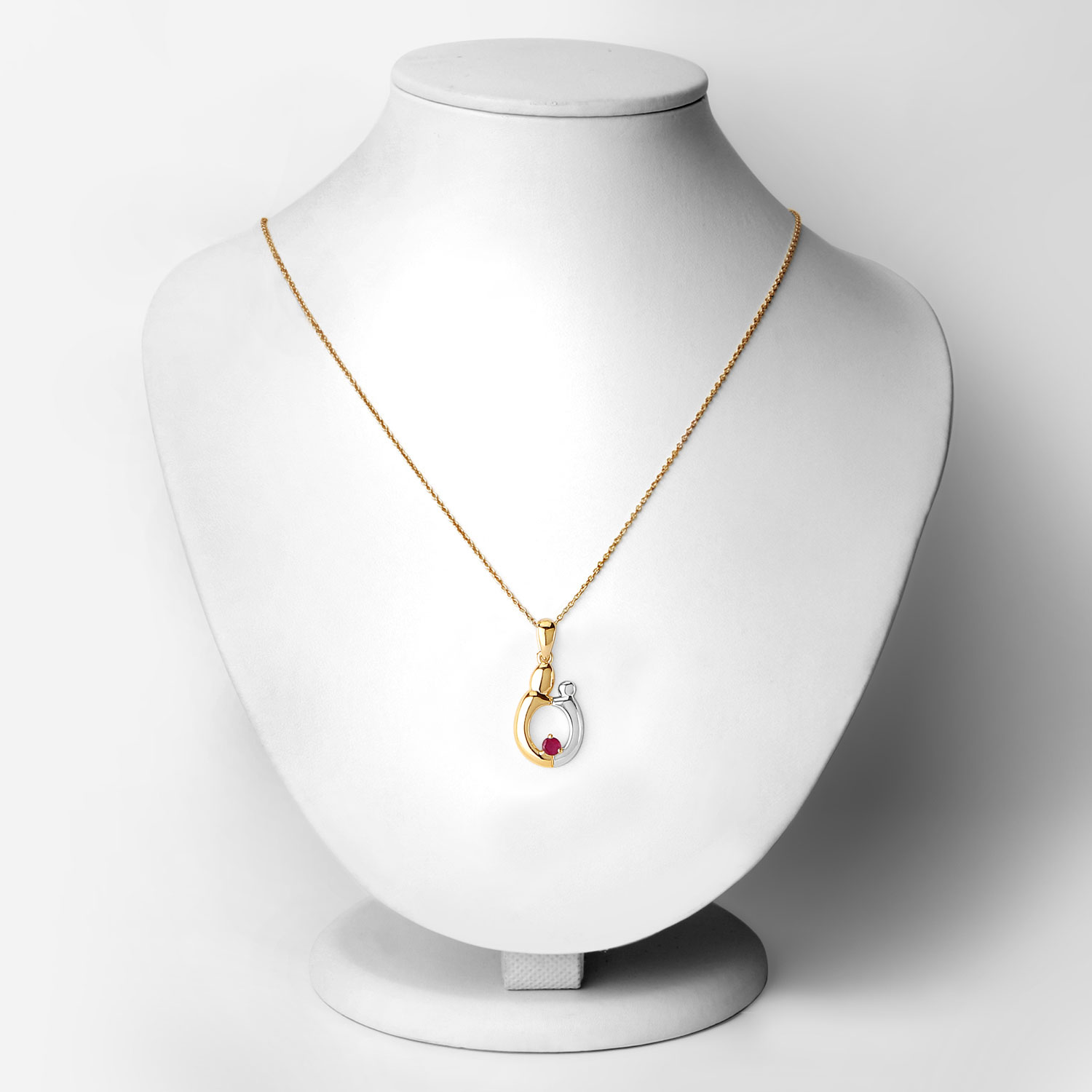 0.20 Carat Genuine Ruby .925 Sterling Silver Pendant 0.20 C.T.W Sterling Silver - view 6