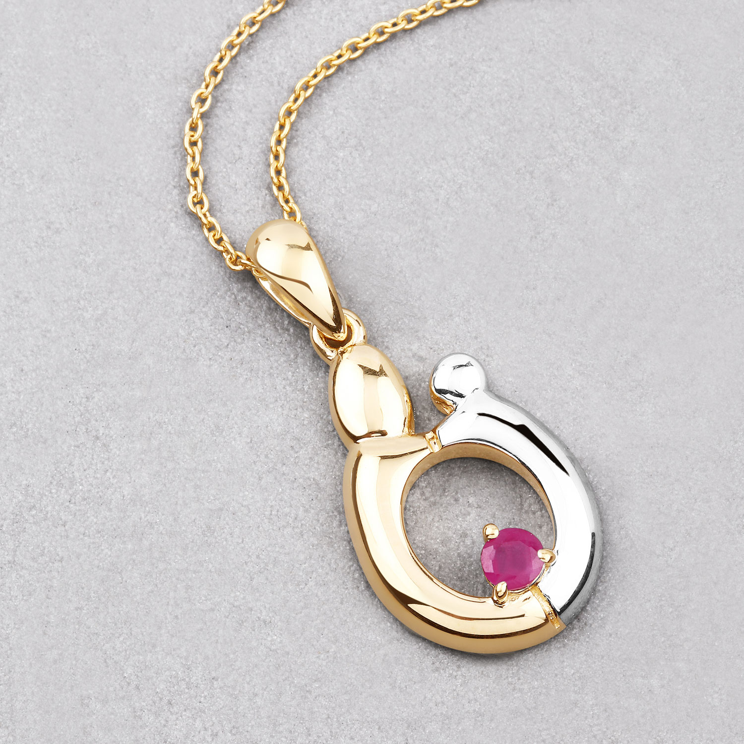 0.20 Carat Genuine Ruby .925 Sterling Silver Pendant 0.20 C.T.W Sterling Silver - view 2