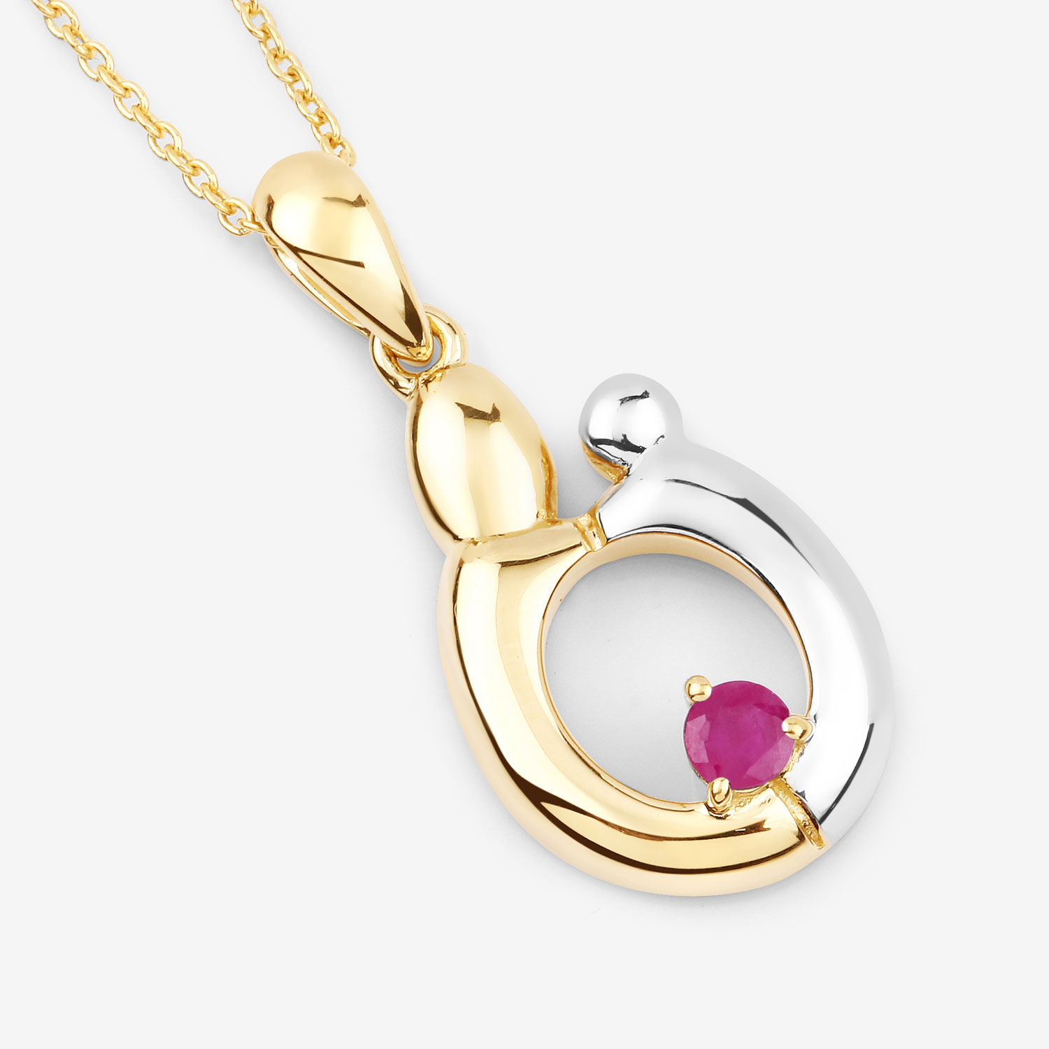 0.20 Carat Genuine Ruby .925 Sterling Silver Pendant 0.20 C.T.W Sterling Silver - view 5