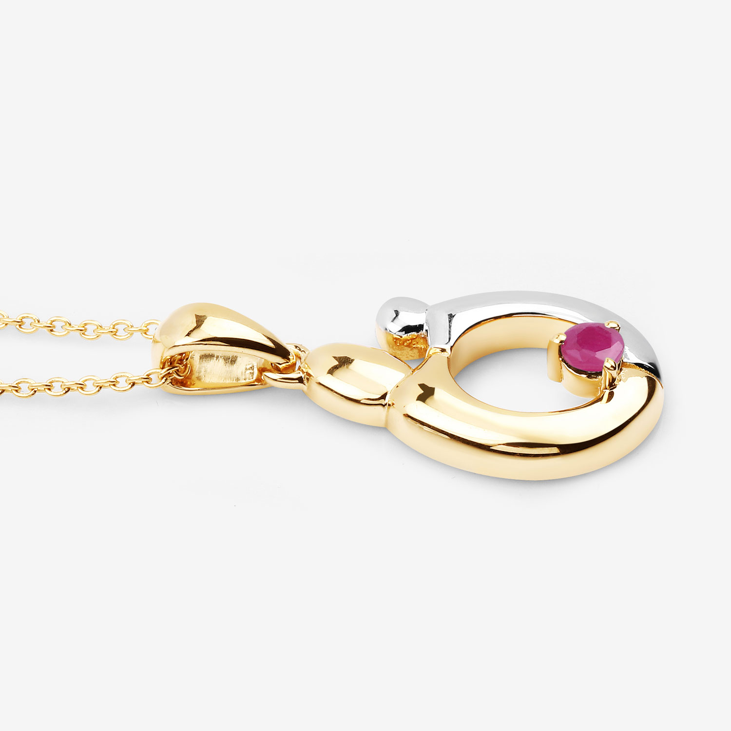 0.20 Carat Genuine Ruby .925 Sterling Silver Pendant 0.20 C.T.W Sterling Silver - view 8