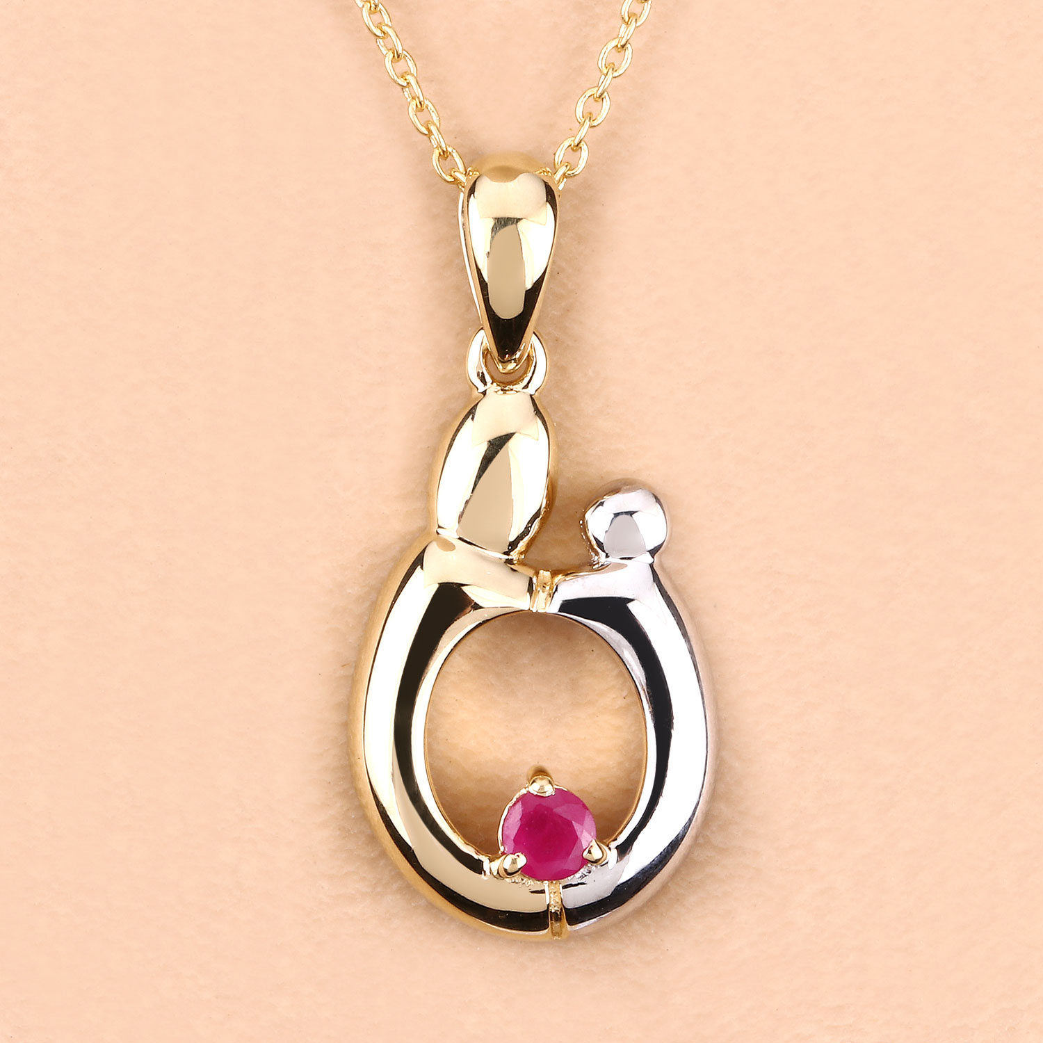 0.20 Carat Genuine Ruby .925 Sterling Silver Pendant 0.20 C.T.W Sterling Silver - view 3