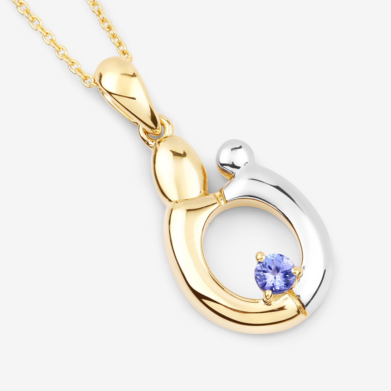 0.19 Carat Genuine Tanzanite .925 Sterling Silver Pendant 0.19 C.T.W Sterling Silver - view 2