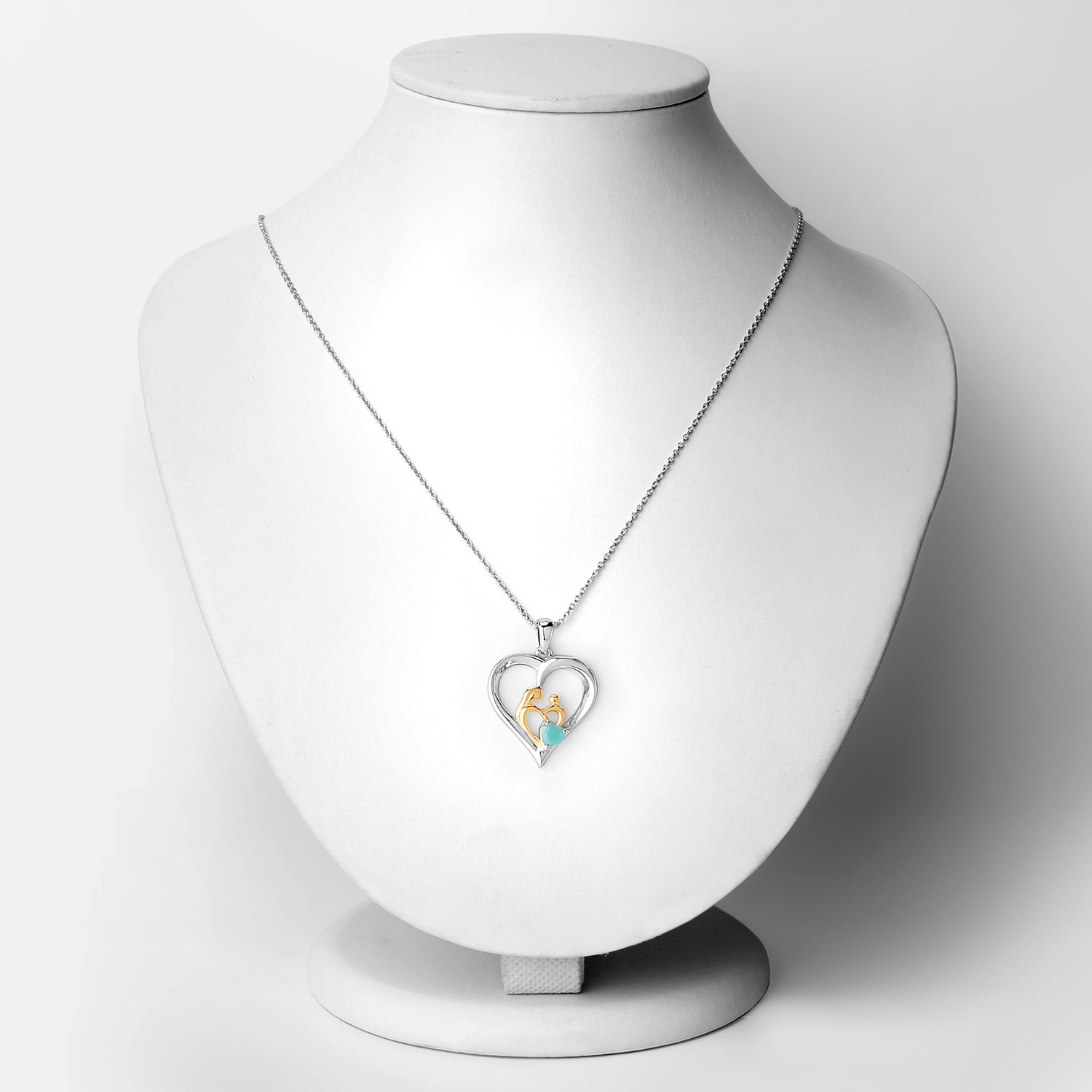 0.45 Carat Genuine Emerald .925 Sterling Silver Pendant 0.45 C.T.W Sterling Silver - view 3