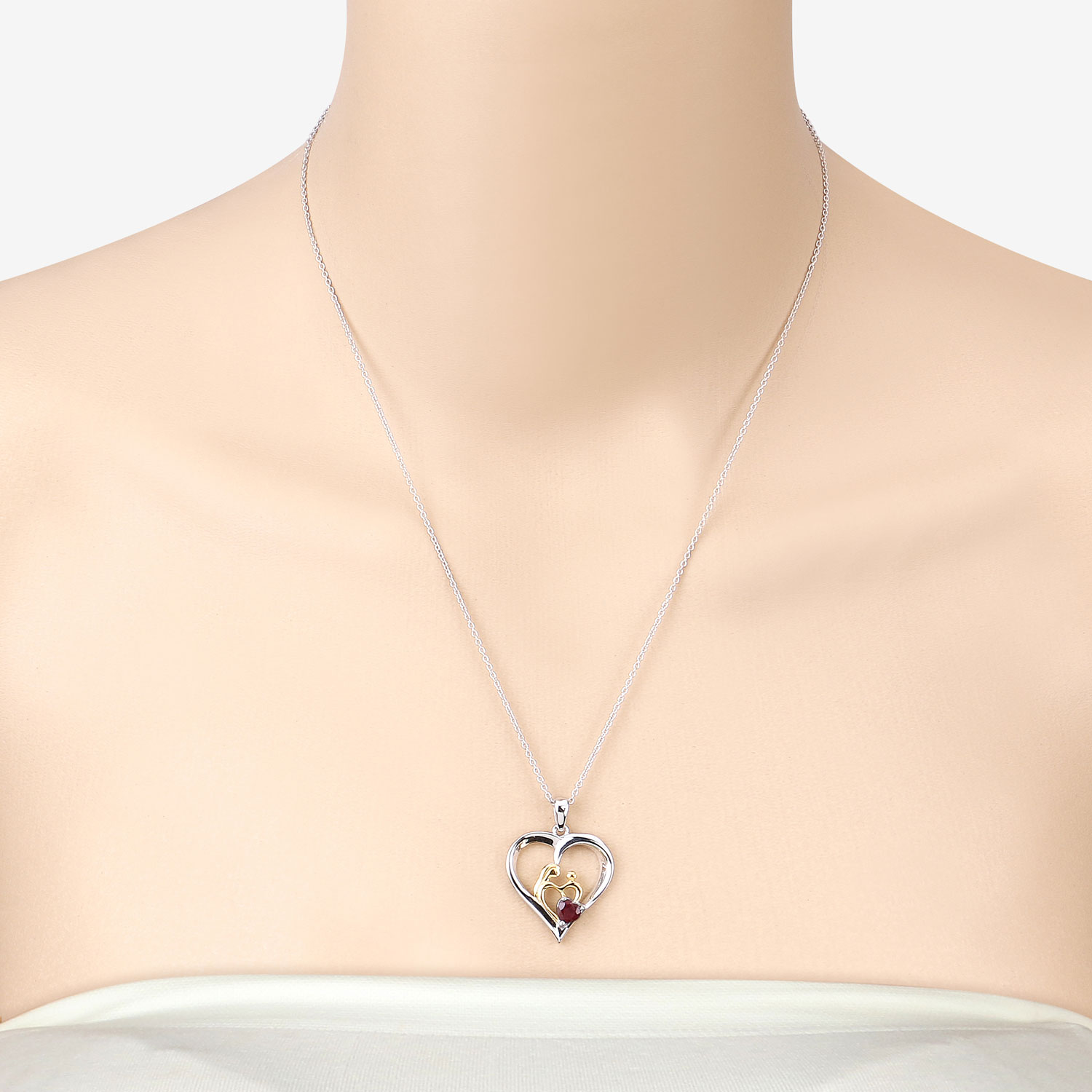 0.50 Carat Genuine Ruby .925 Sterling Silver Pendant 0.50 C.T.W Sterling Silver - view 3
