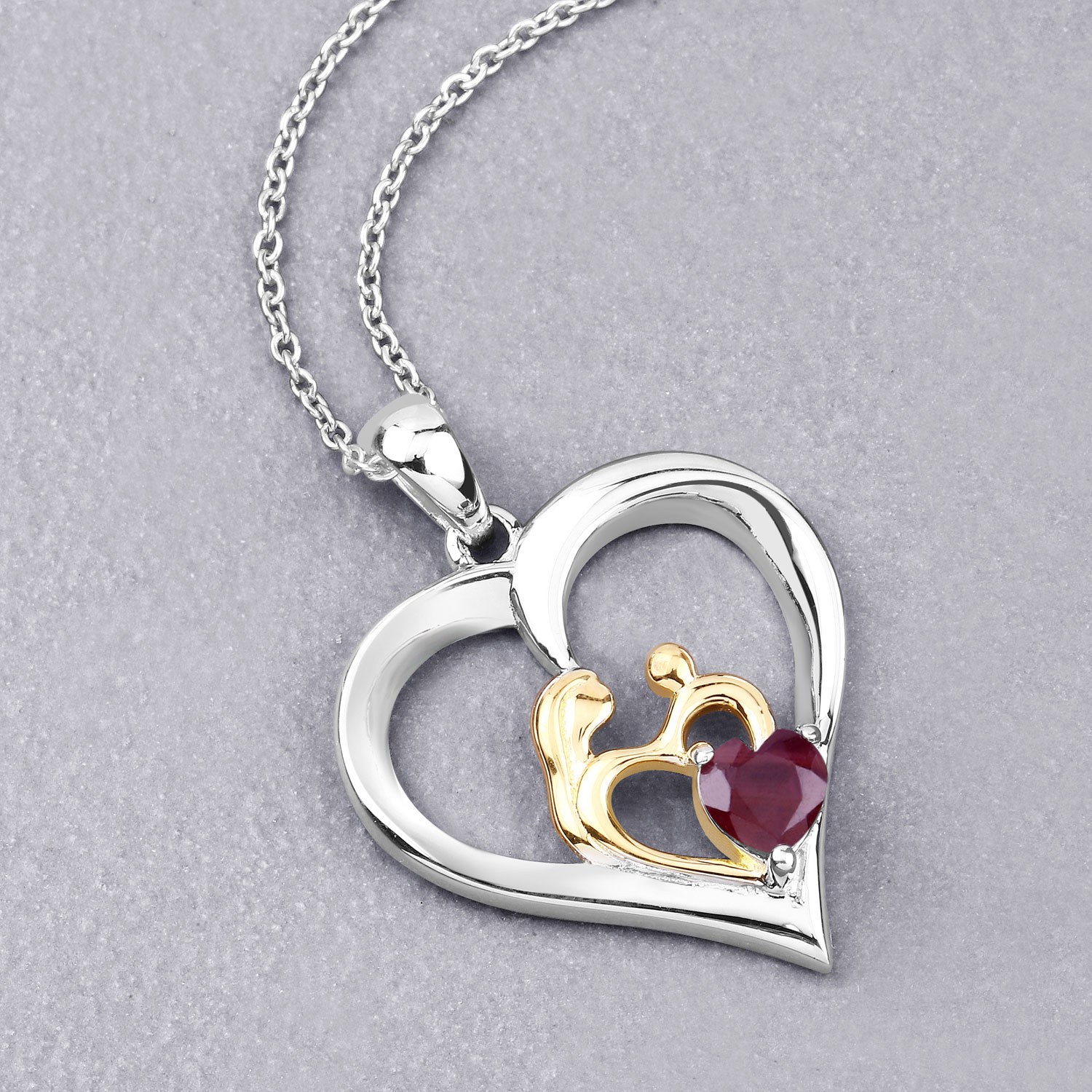 0.50 Carat Genuine Ruby .925 Sterling Silver Pendant 0.50 C.T.W Sterling Silver - view 8