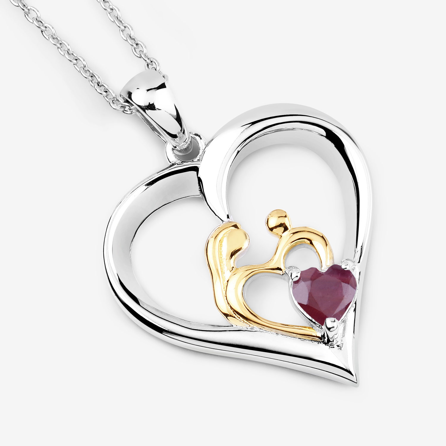 0.50 Carat Genuine Ruby .925 Sterling Silver Pendant 0.50 C.T.W Sterling Silver - view 6
