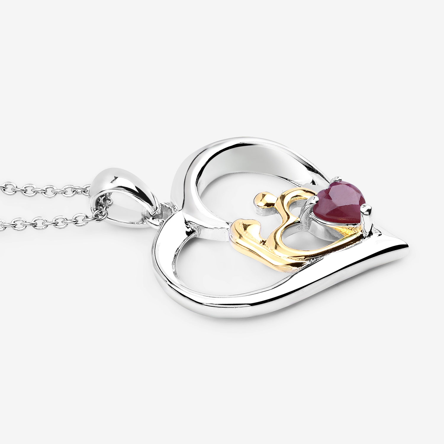 0.50 Carat Genuine Ruby .925 Sterling Silver Pendant 0.50 C.T.W Sterling Silver - view 4