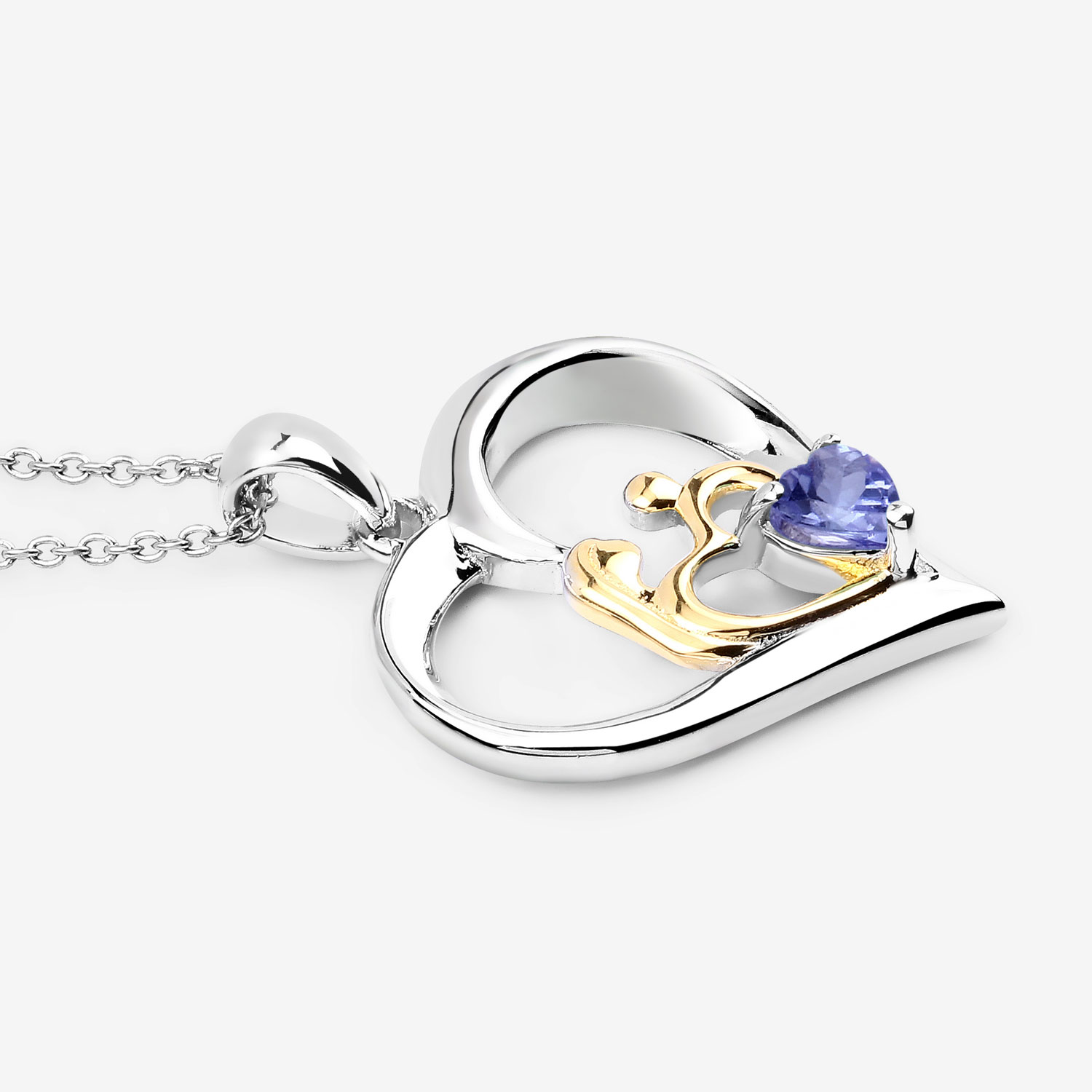 0.45 Carat Genuine Tanzanite .925 Sterling Silver Pendant 0.45 C.T.W Sterling Silver - view 2