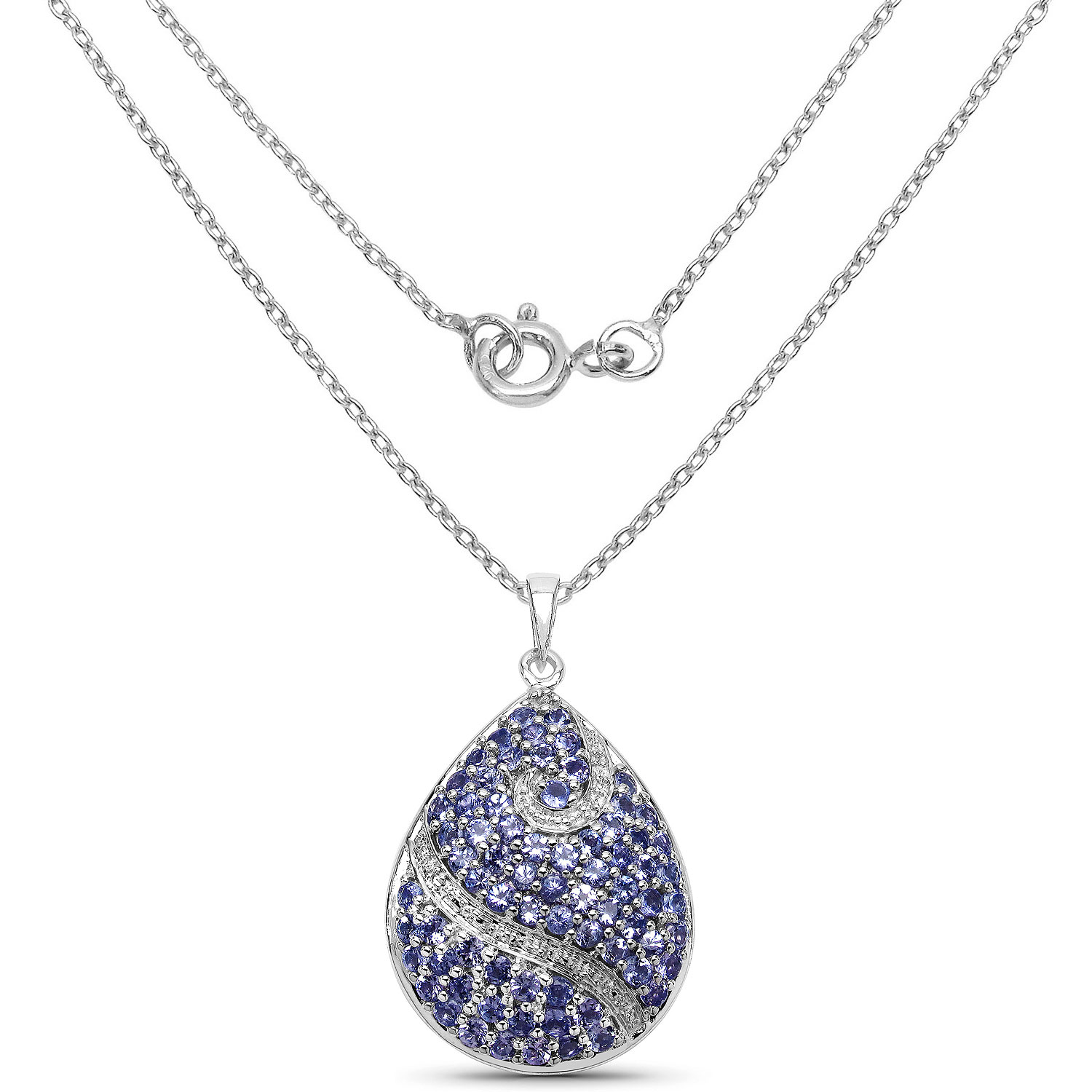 4.72 Carat Genuine Tanzanite .925 Sterling Silver Pendant 4.72 C.T.W Sterling Silver - view 2